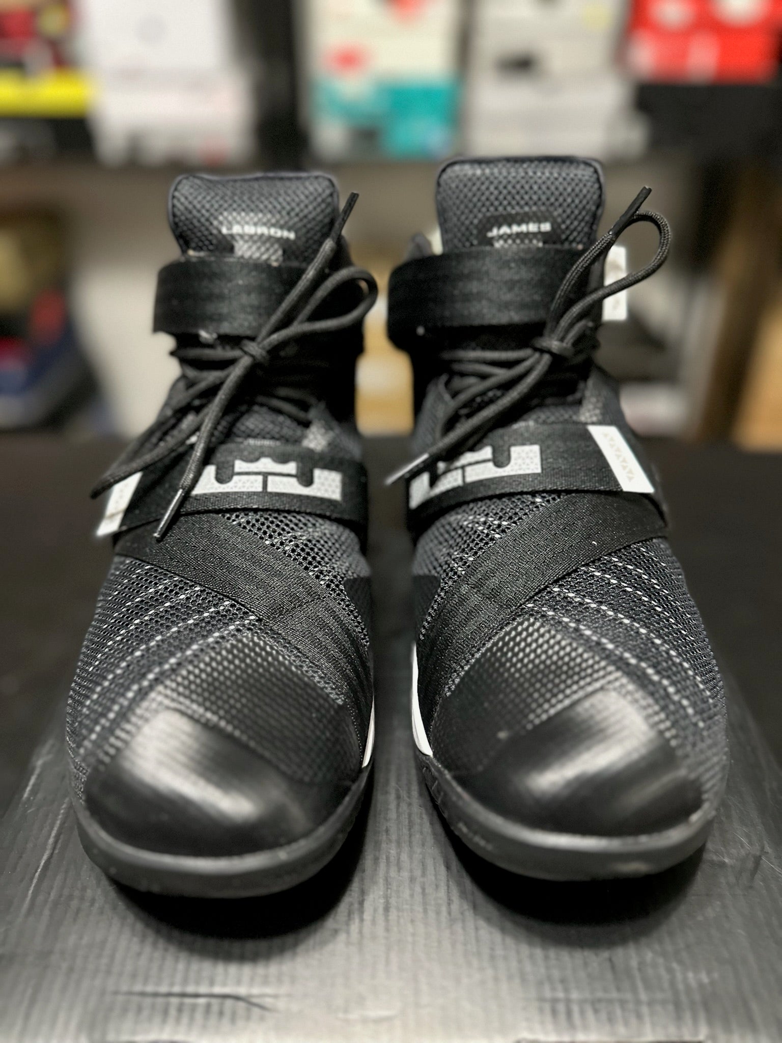 Size 12 - LeBron Soldier 9 Team Black White