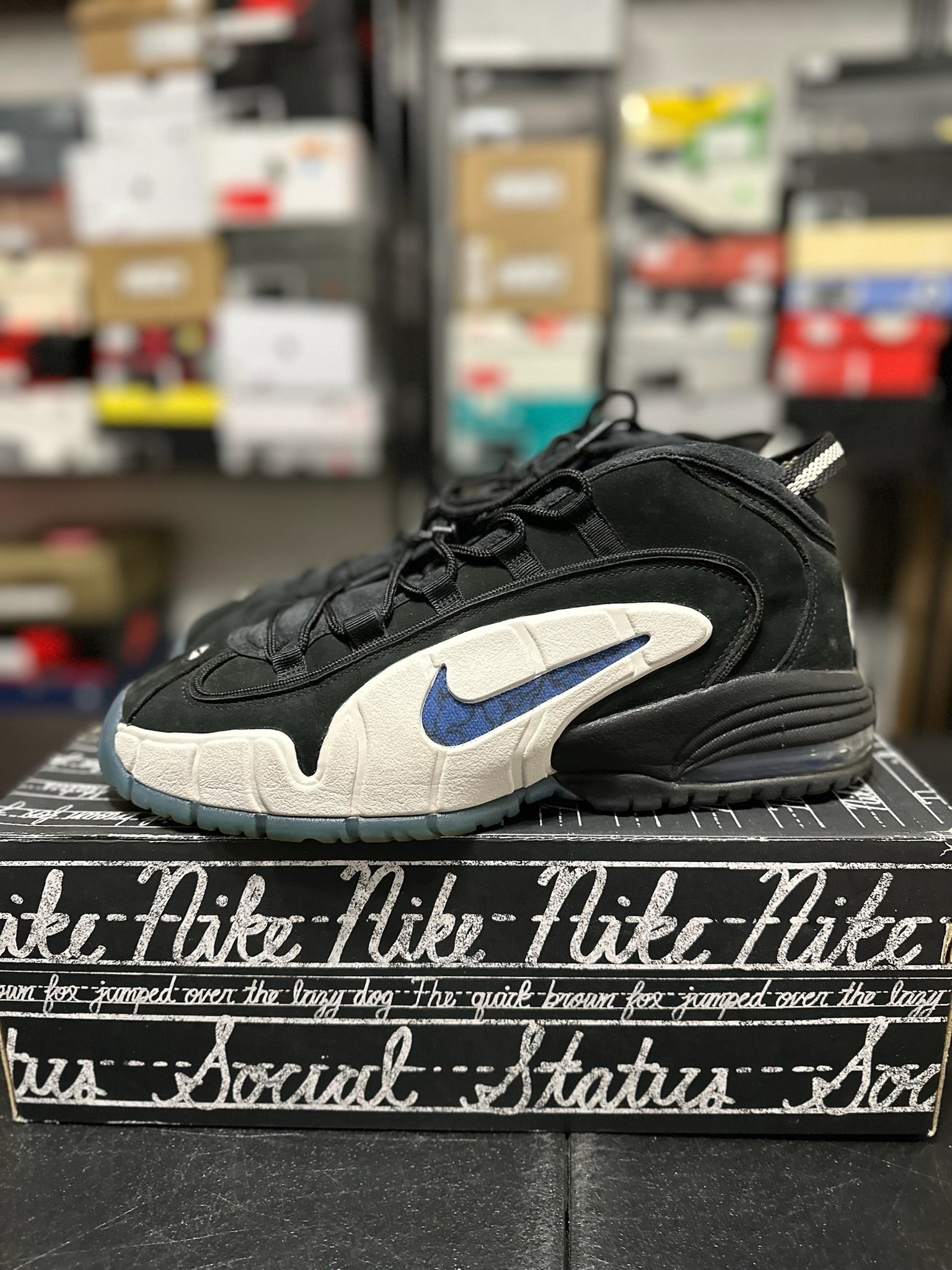 Size 12 - Air Max Penny Social Status Recess Black