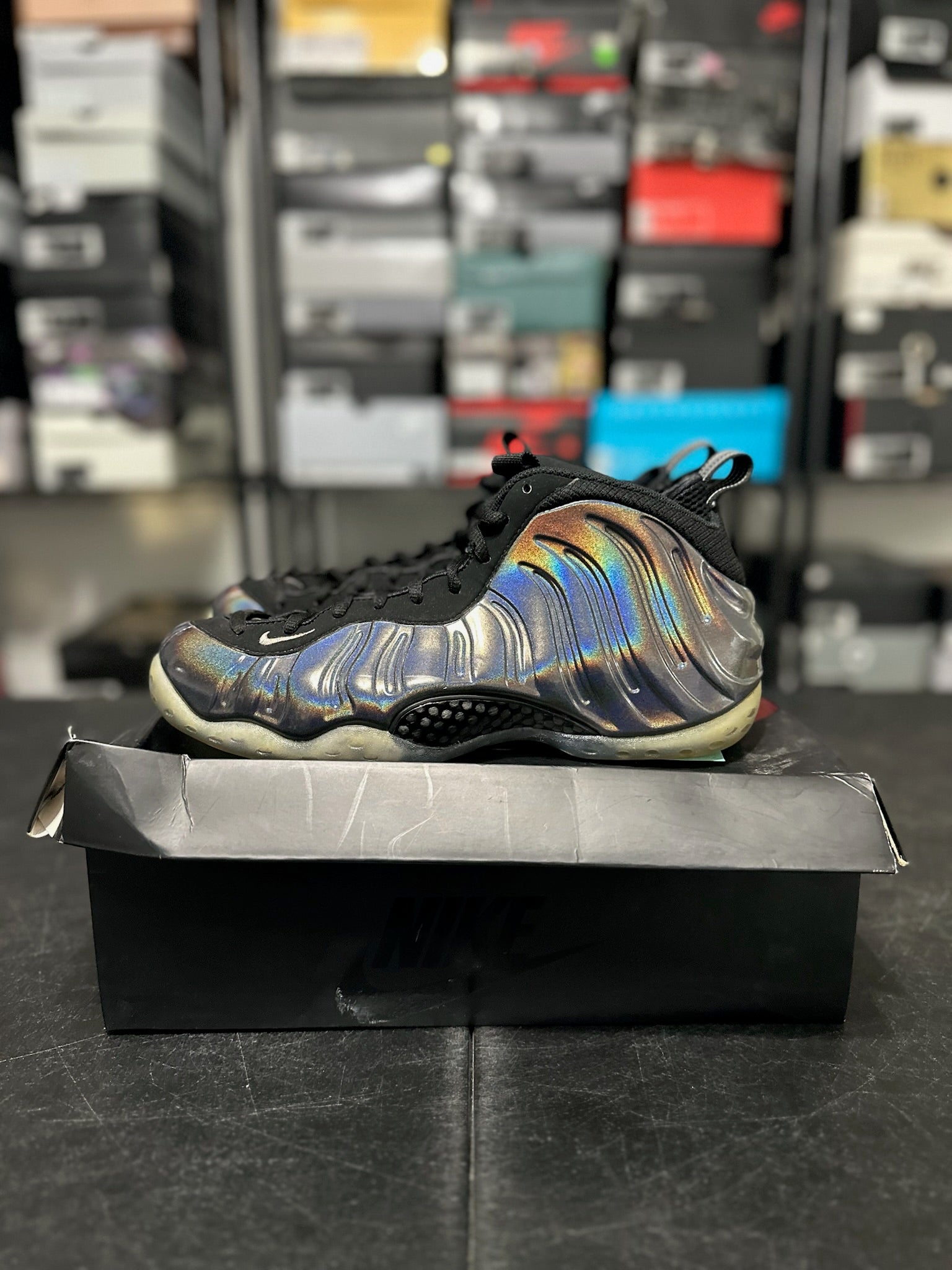 Size 9.5 - Foamposite 1 Hologram