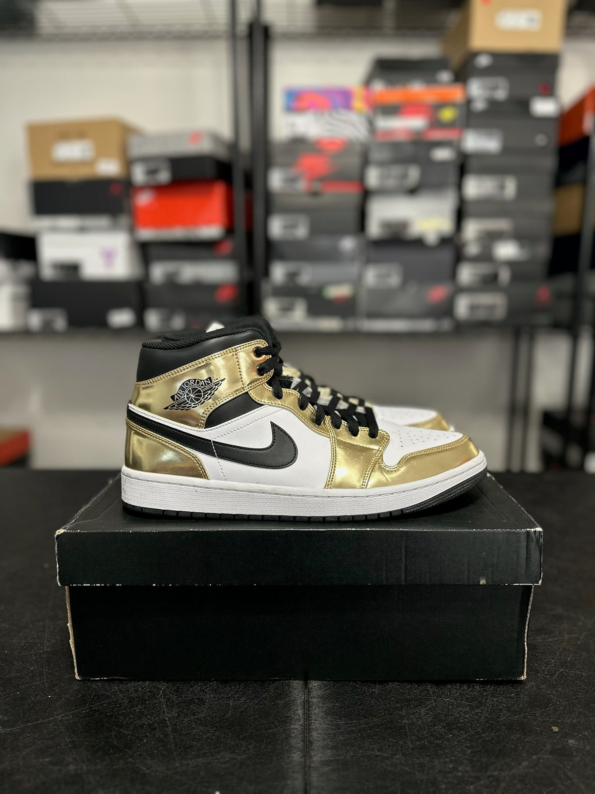 Size 12 - J1 Metallic Gold Black White