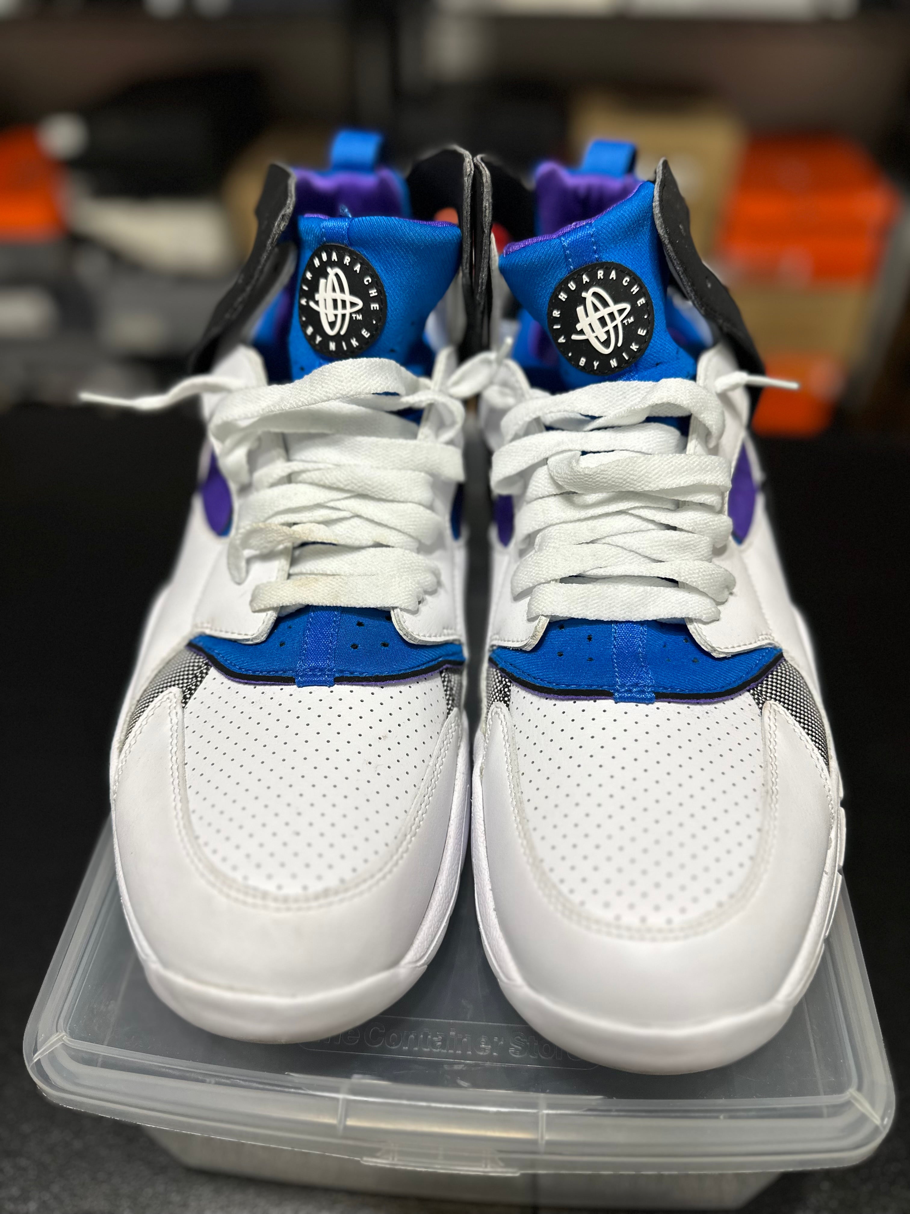 Size 14 - air huarache bball 2012 pure purple
