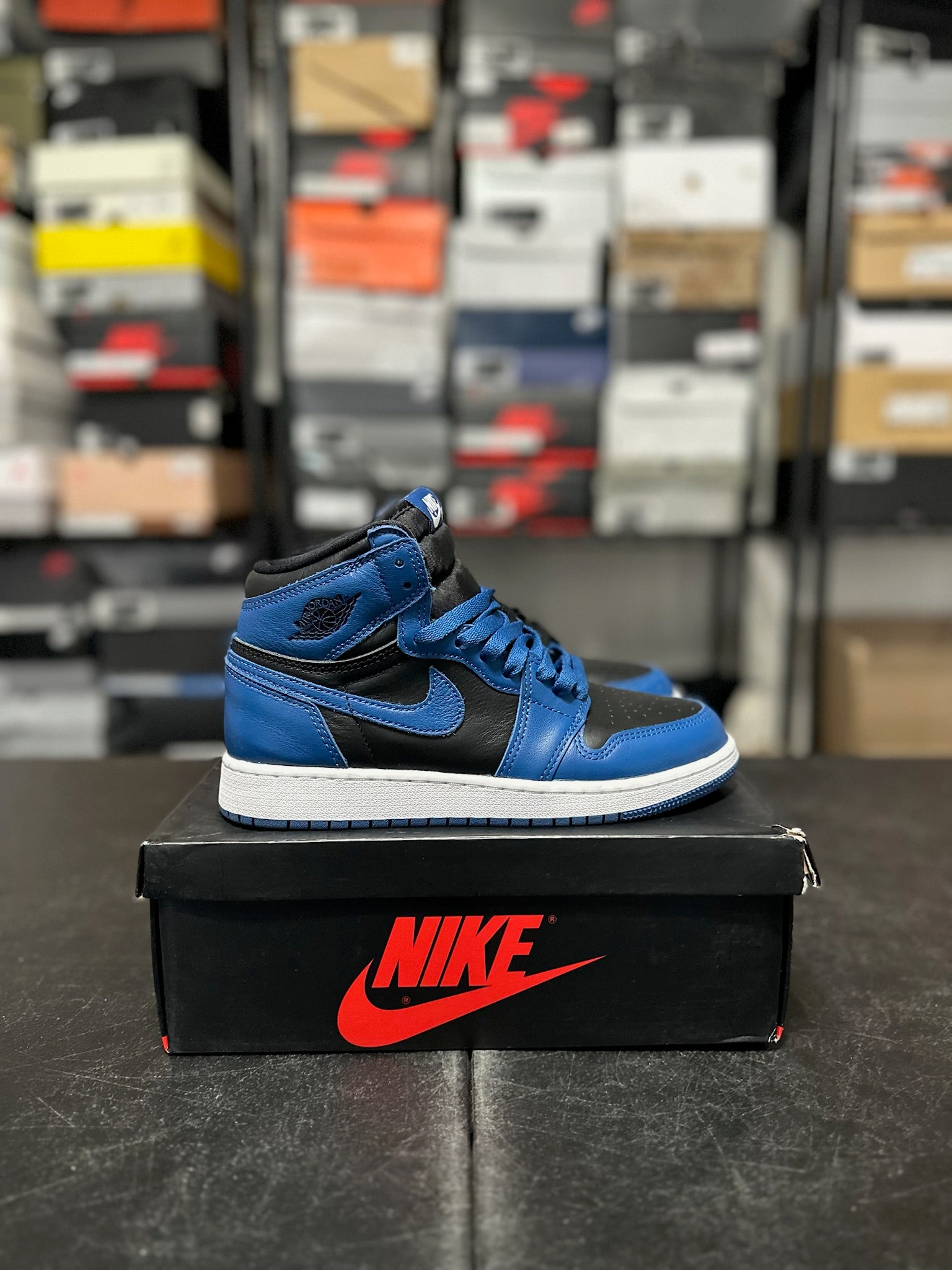 Size 5Y - J1 High Dark Marina Blue