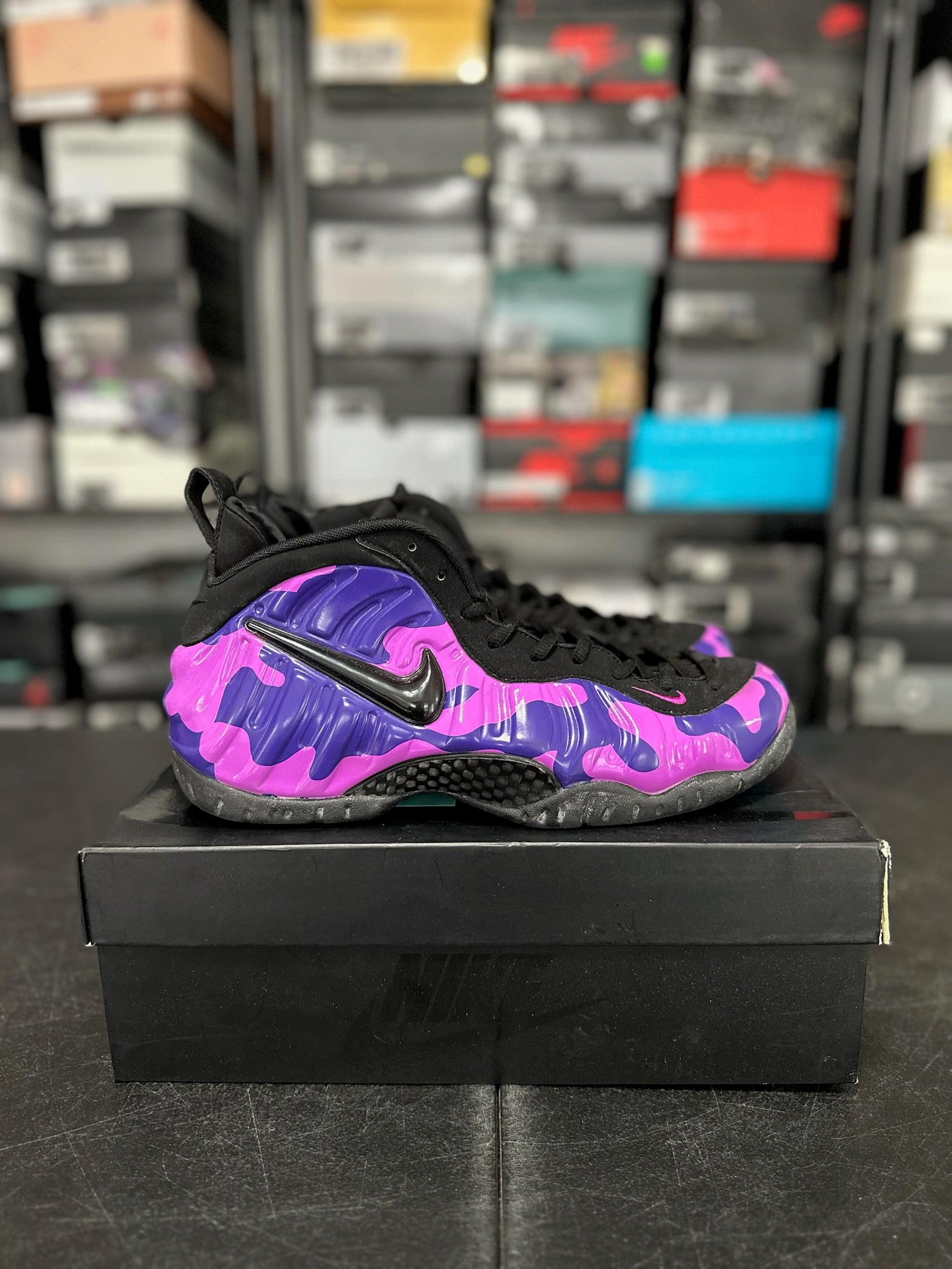 Size 10 - Foamposite Pro Purple Camo