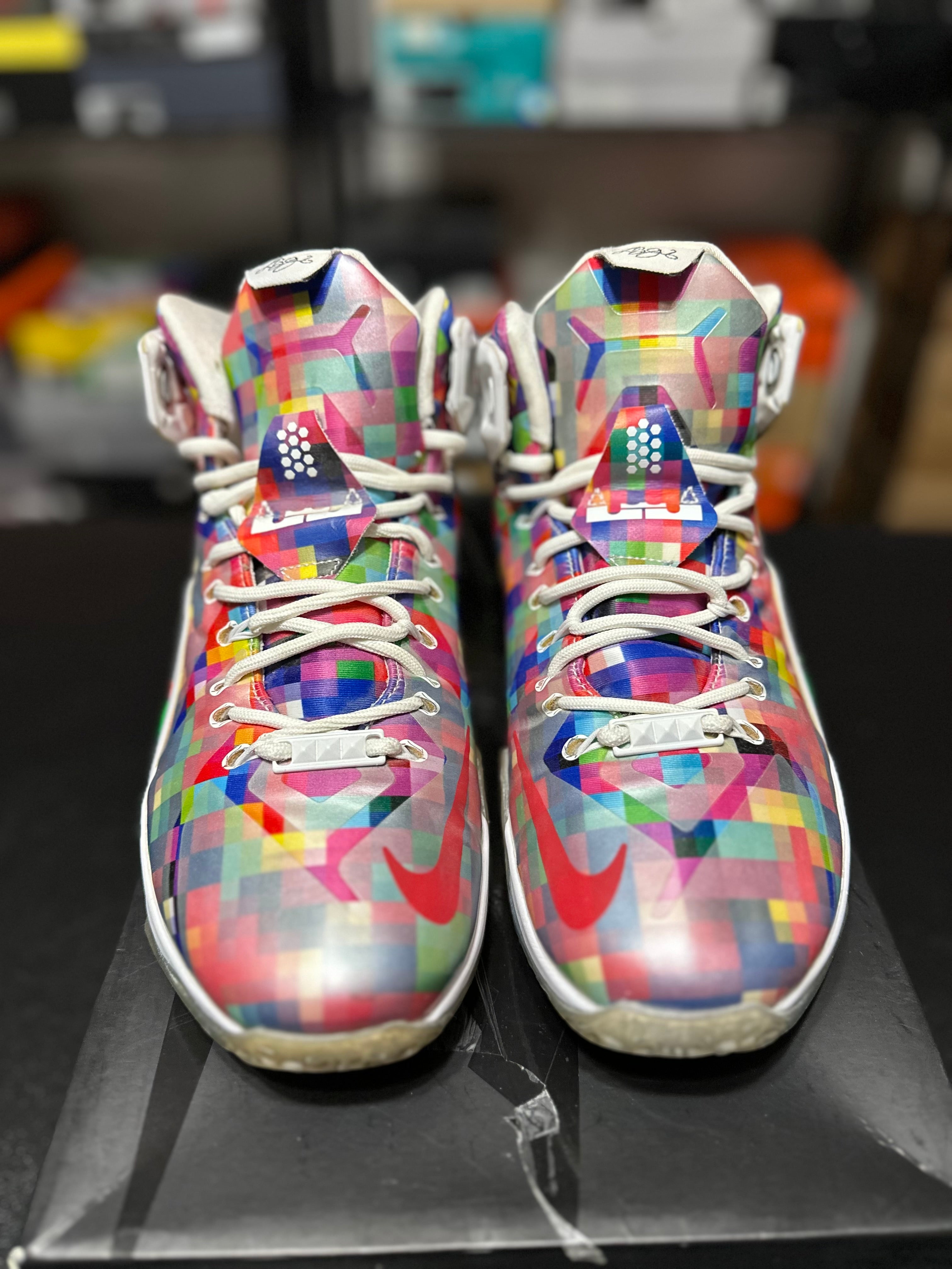 Size 9.5 - LeBron 12 prism