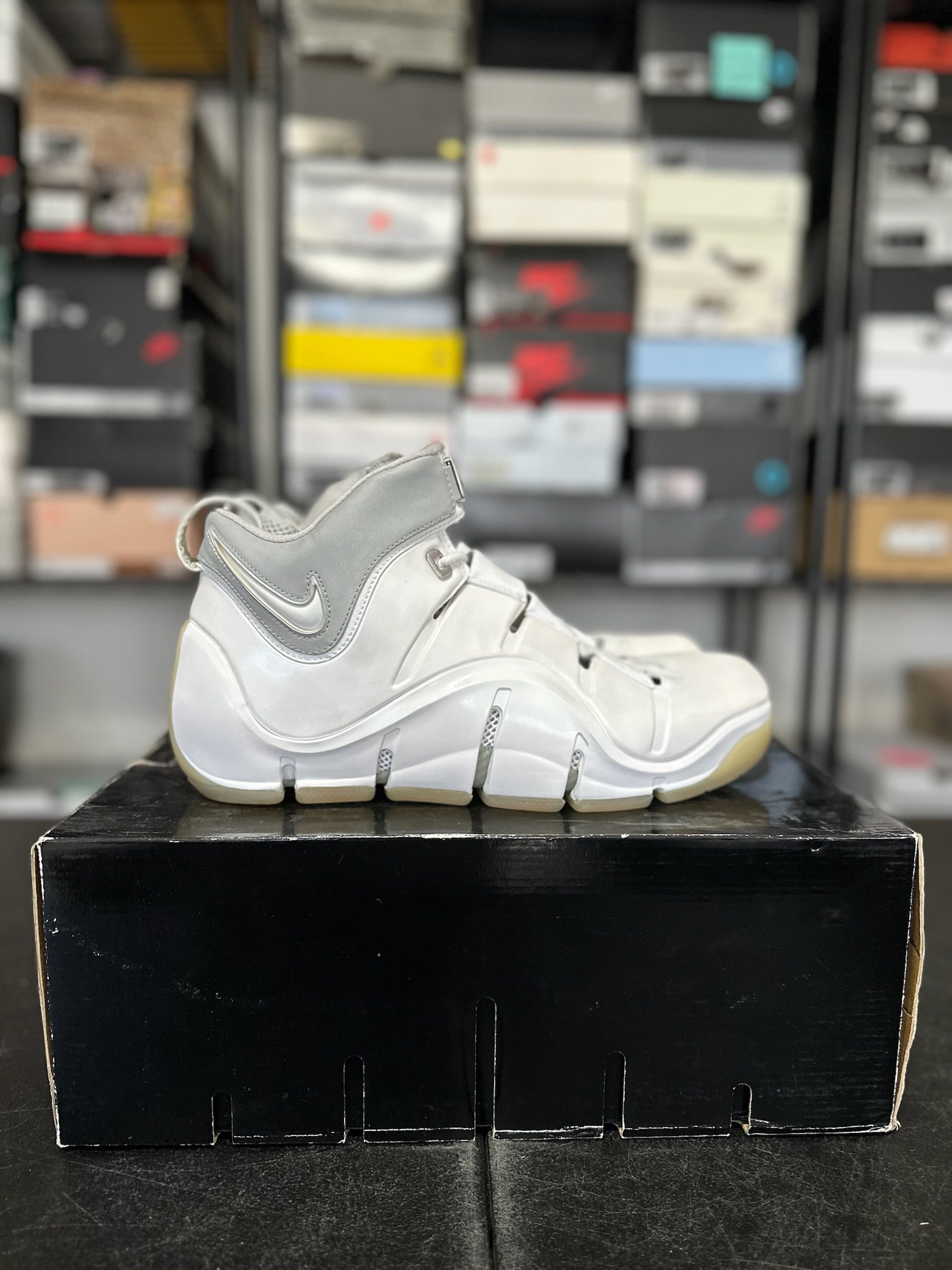 Size 12 - LeBron 4 White Chrome
