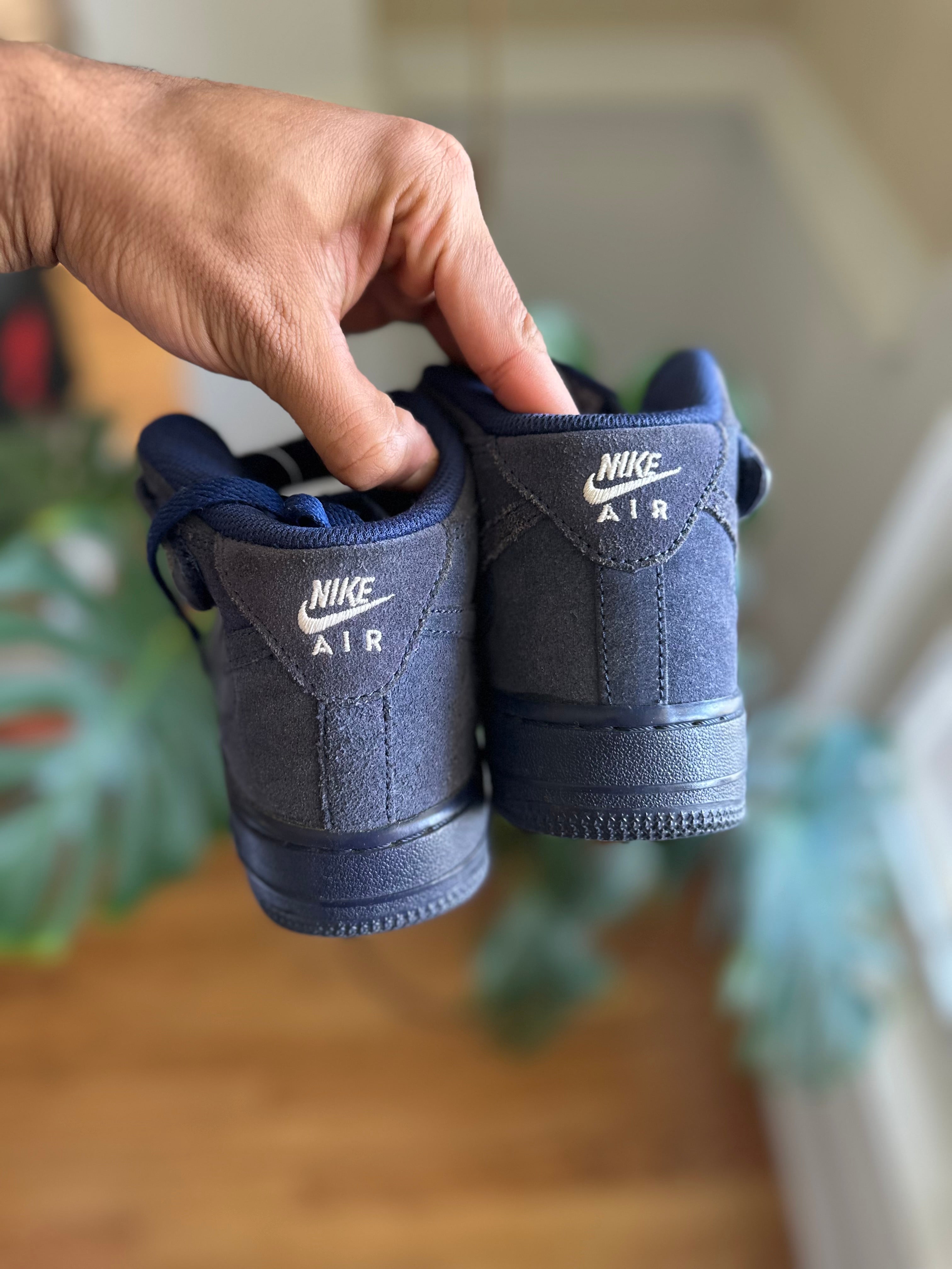 Size 4.5 - AF1 High blue suede
