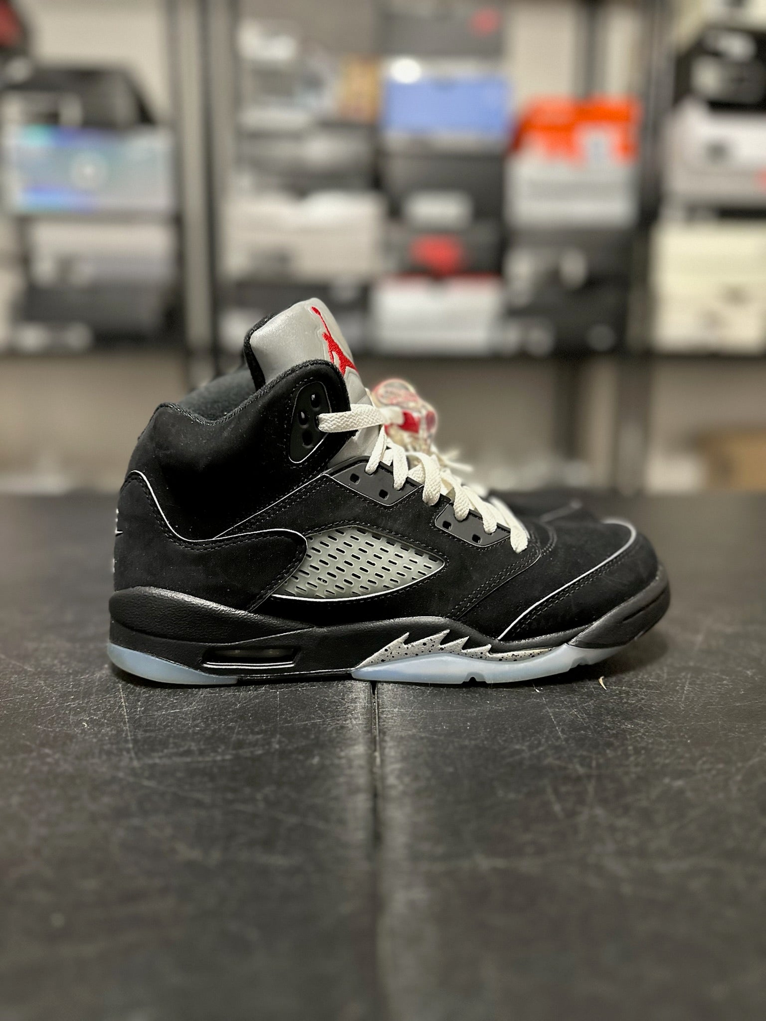 Size 7Y - J5 Black Metallic Reimagined
