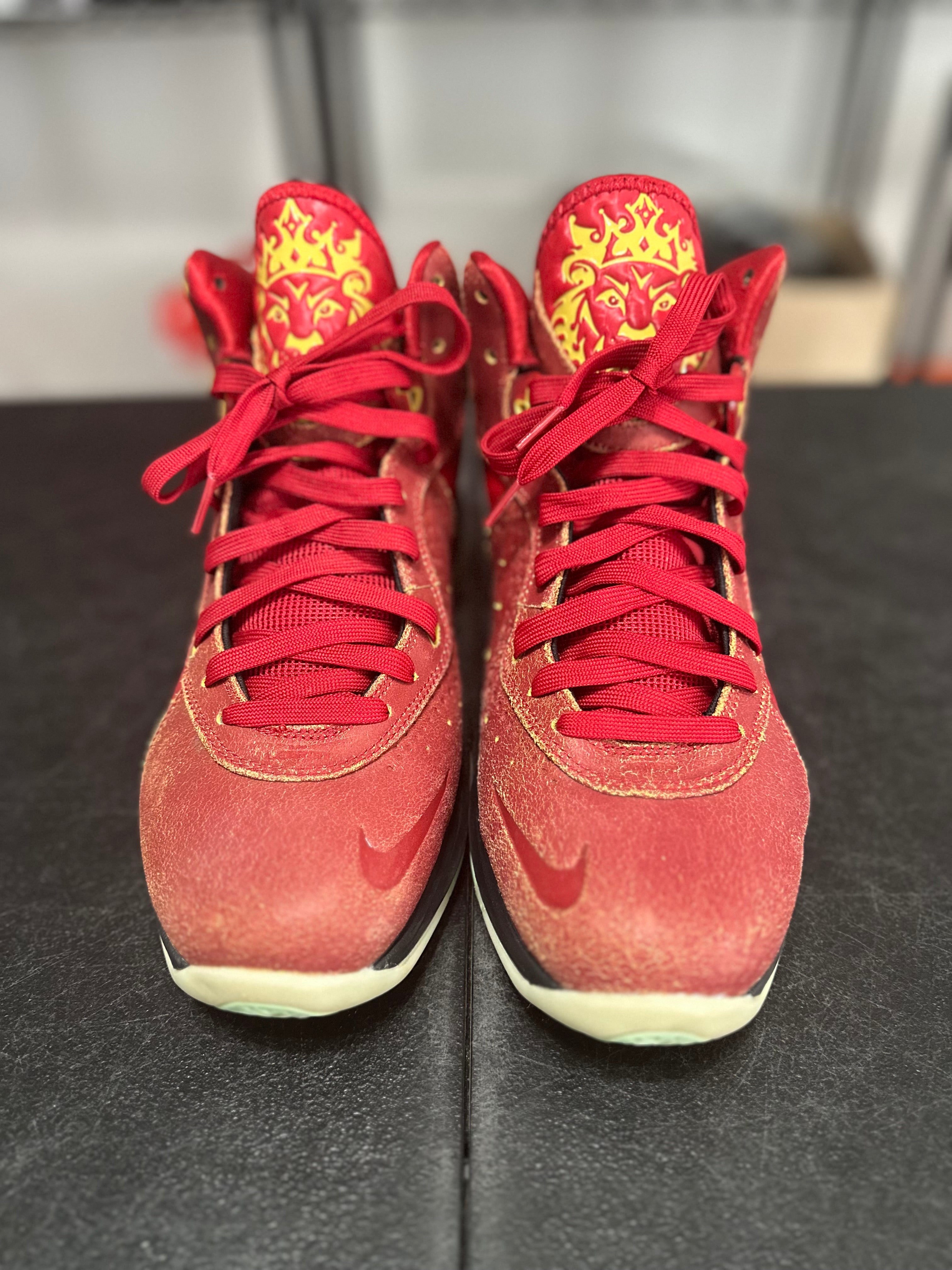 Size 12 - LeBron 8 gym red