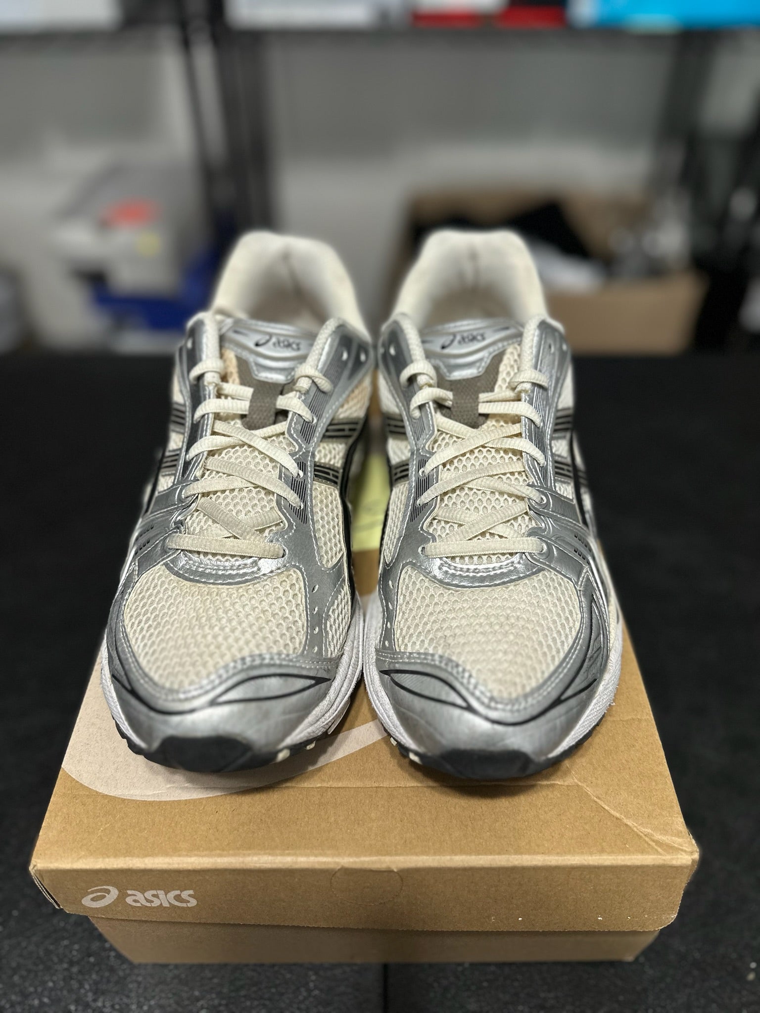 Size 10 - ASICS Gel Kayano 14 Cream Black Metallic Plum