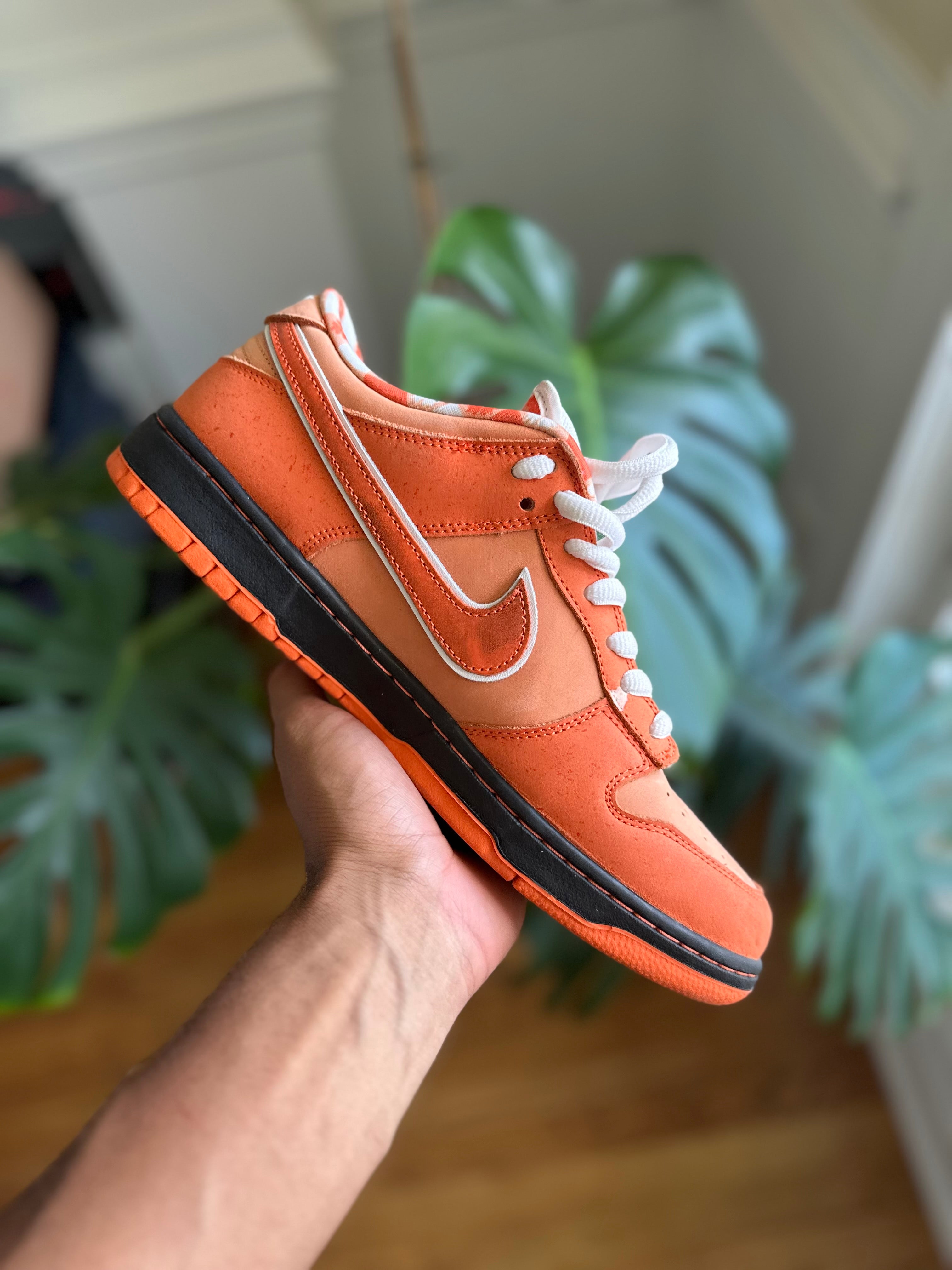 Size 9.5 - Dunk low orange lobster