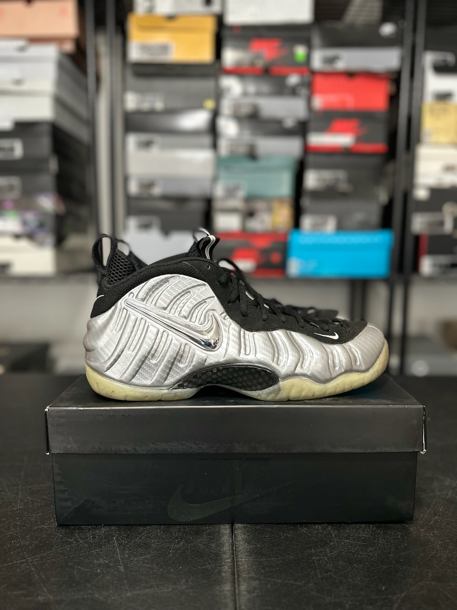 Size 13 - Foamposite Pro Silver Surfer