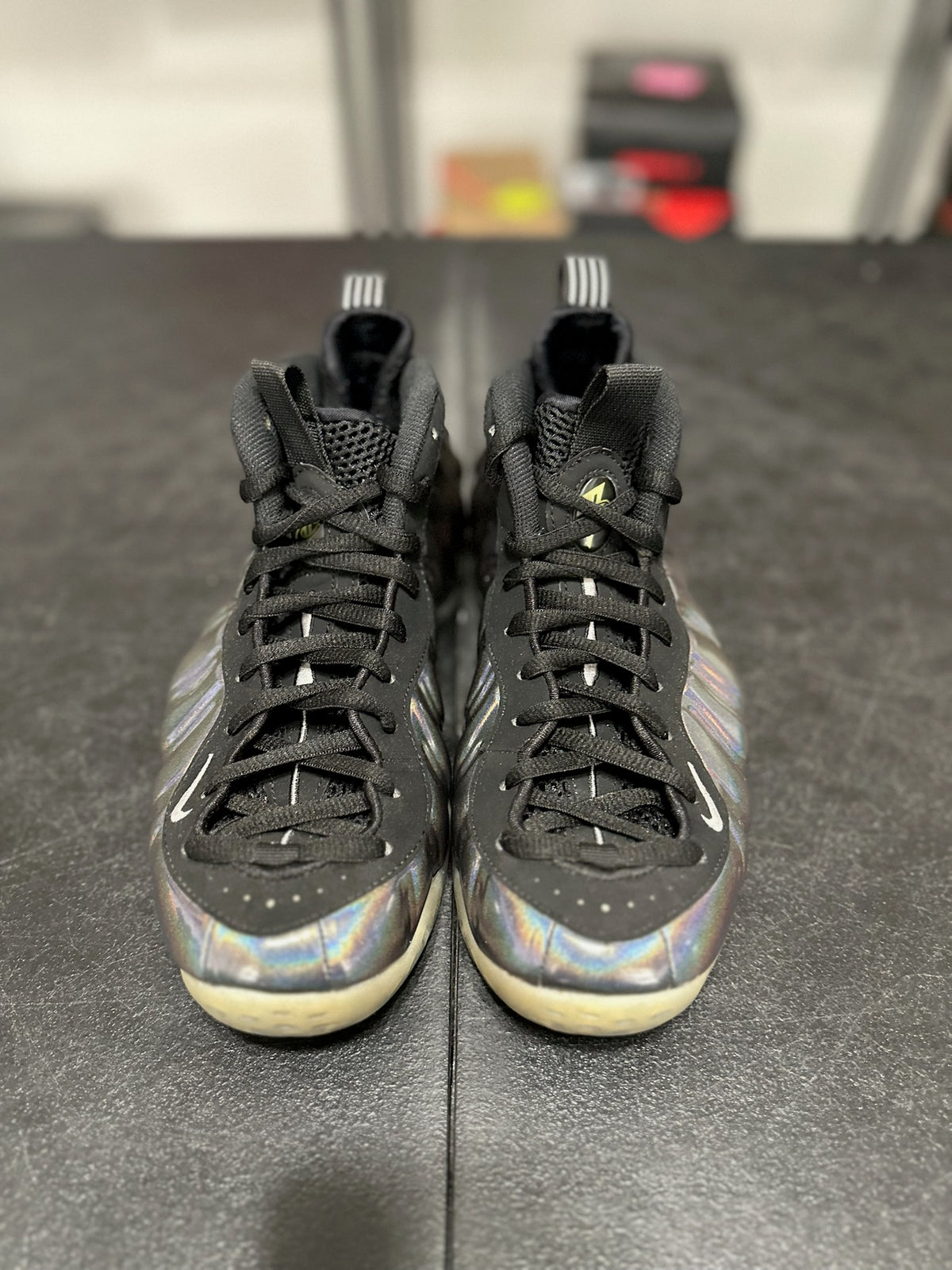 Size 7.5 - Foamposite 1 hologram