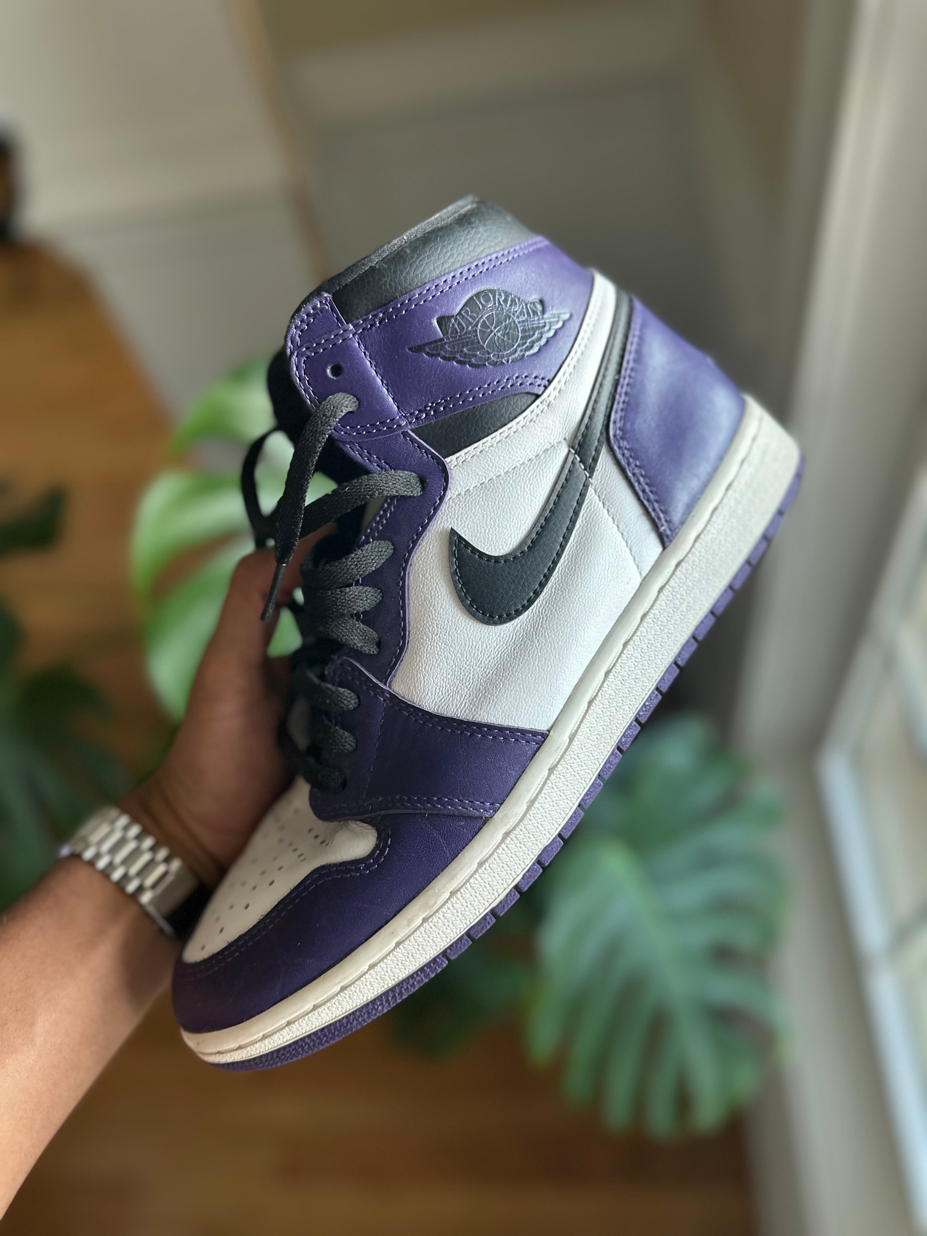 Size 9.5 - J1 court purple 2.0