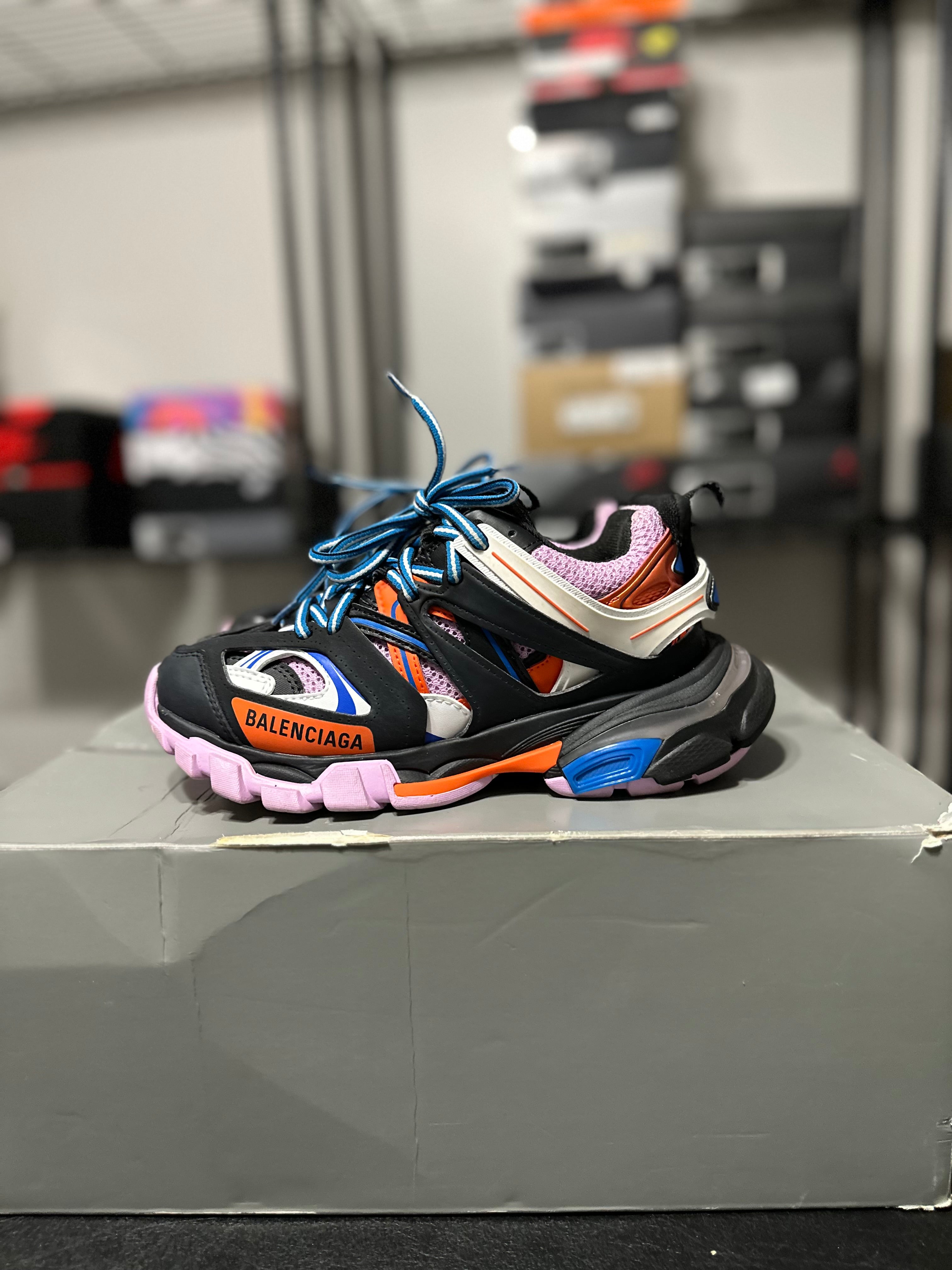 Size 3.5 - (35) Balenciaga track Black/pink red/blue