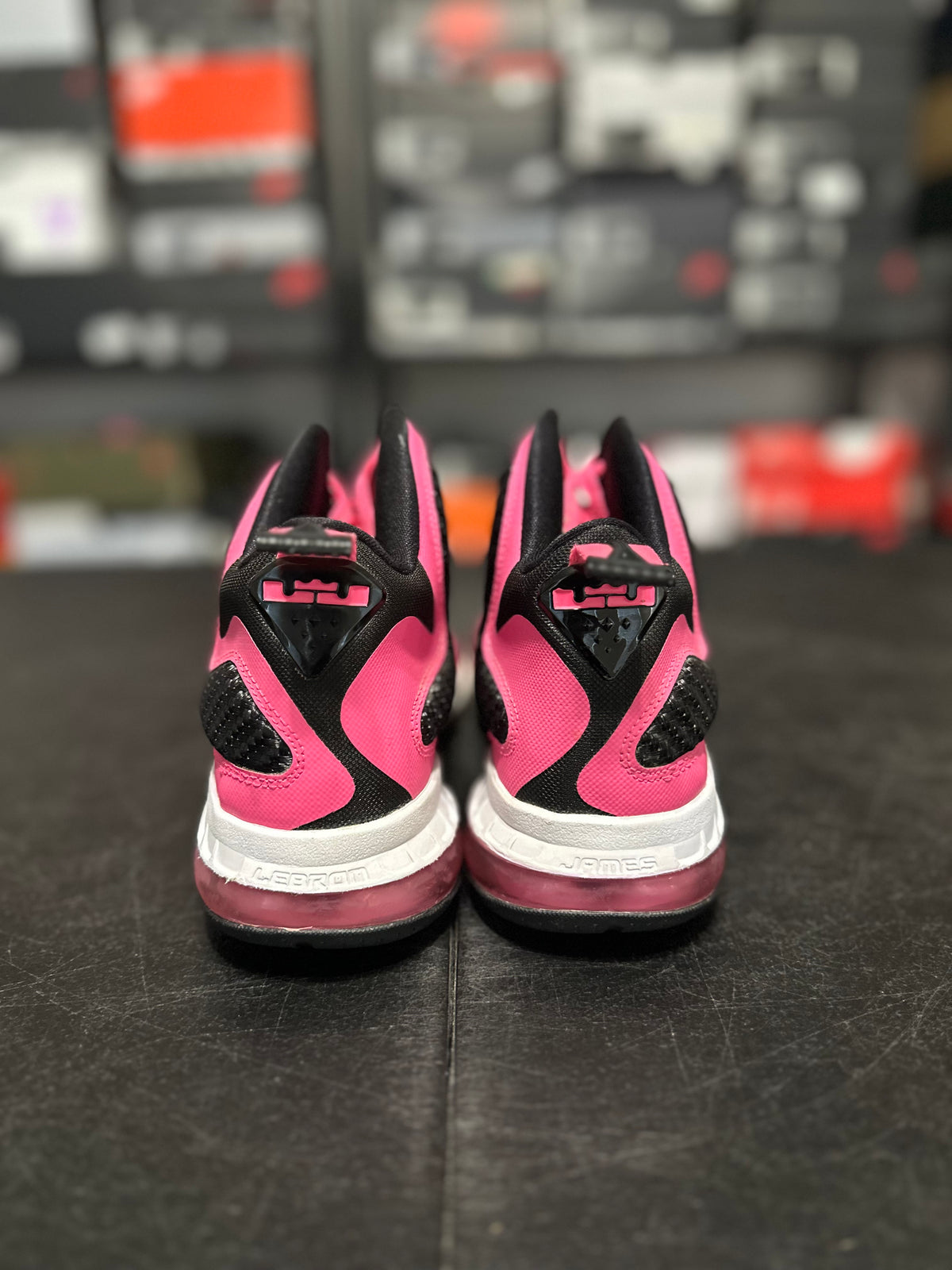 Size 6y - LeBron 9 black/pink