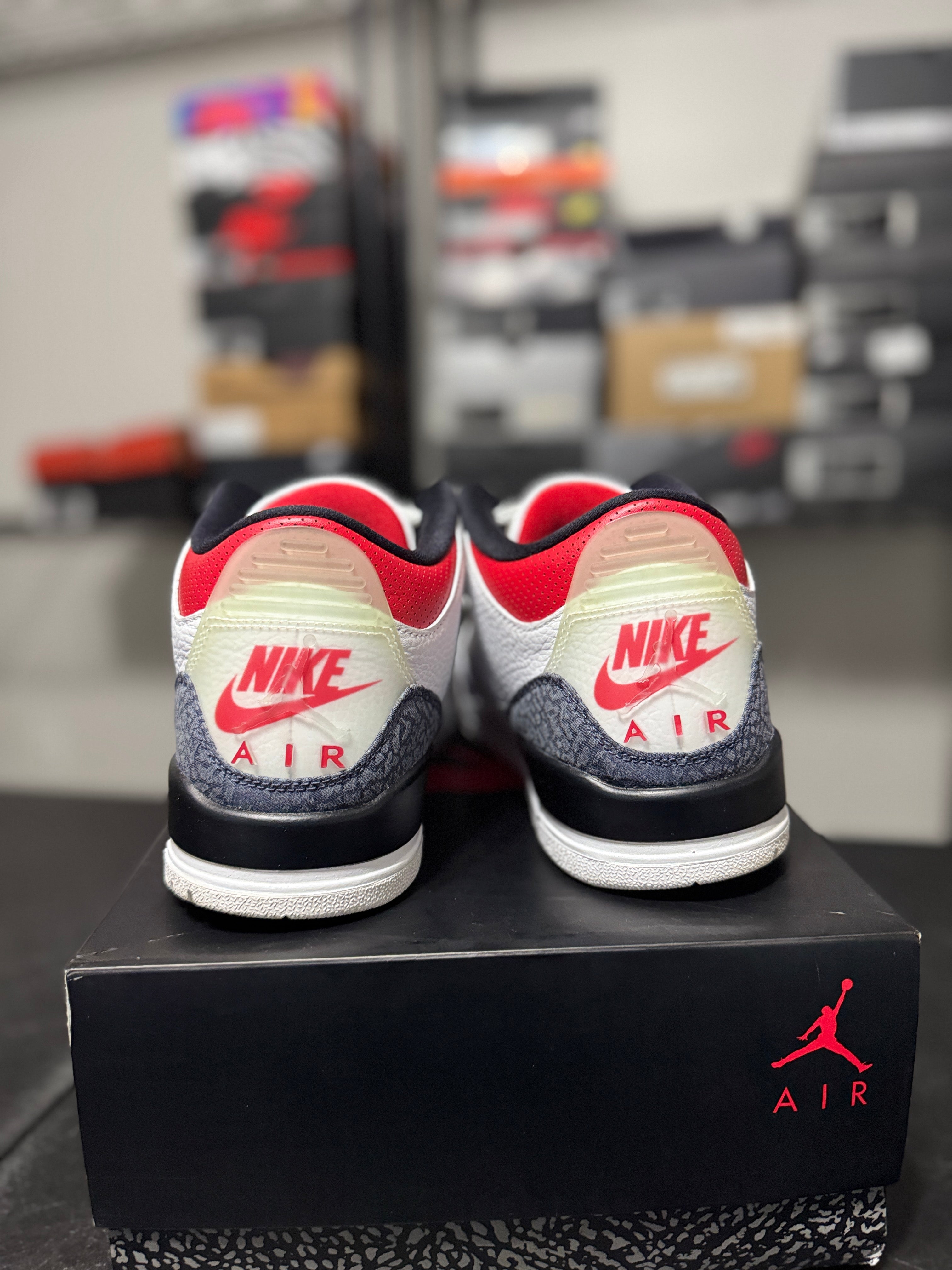 Size 11.5 - J3 fire red denim