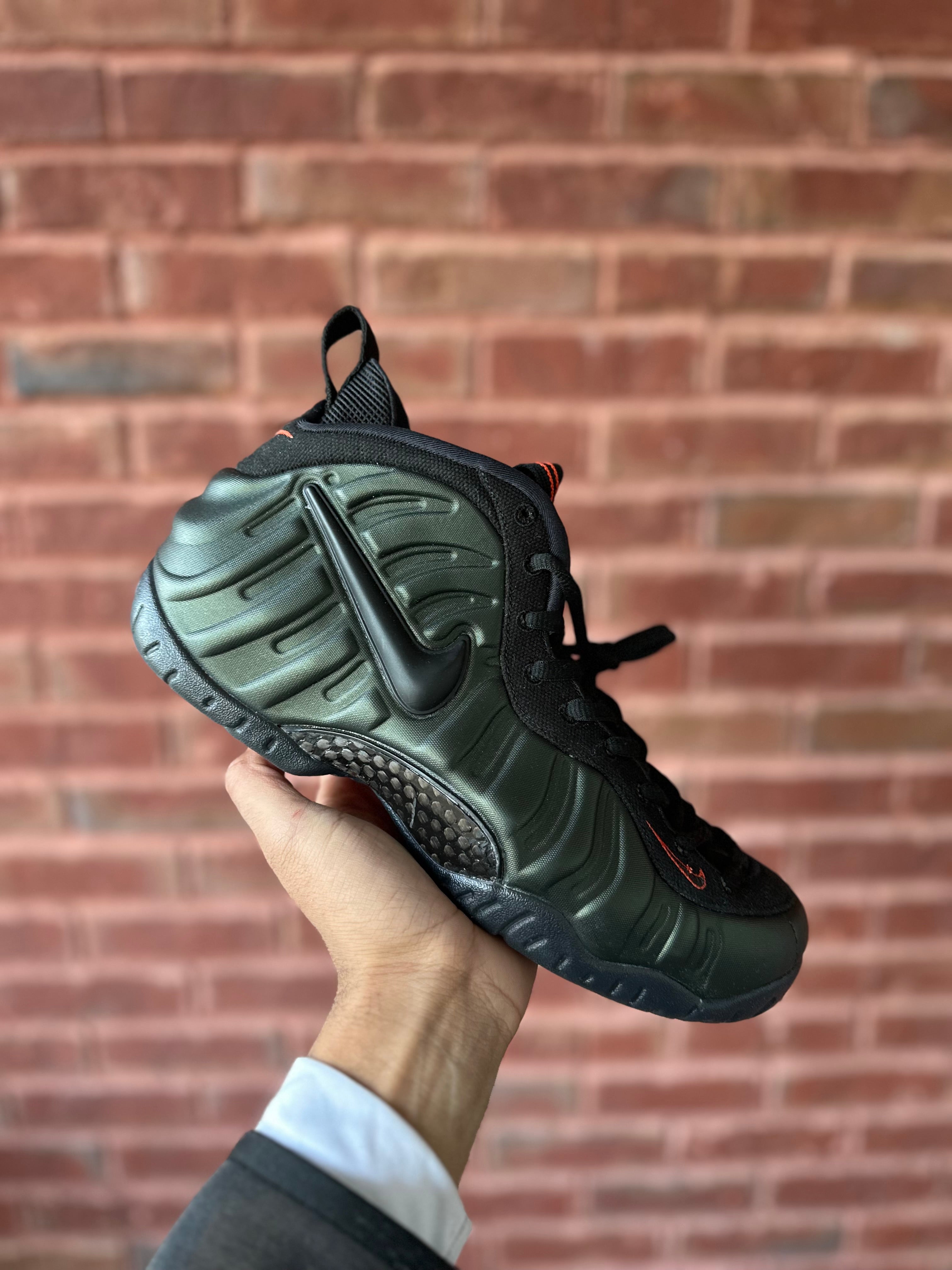 Size 9.5 - air foamposite pro sequoia