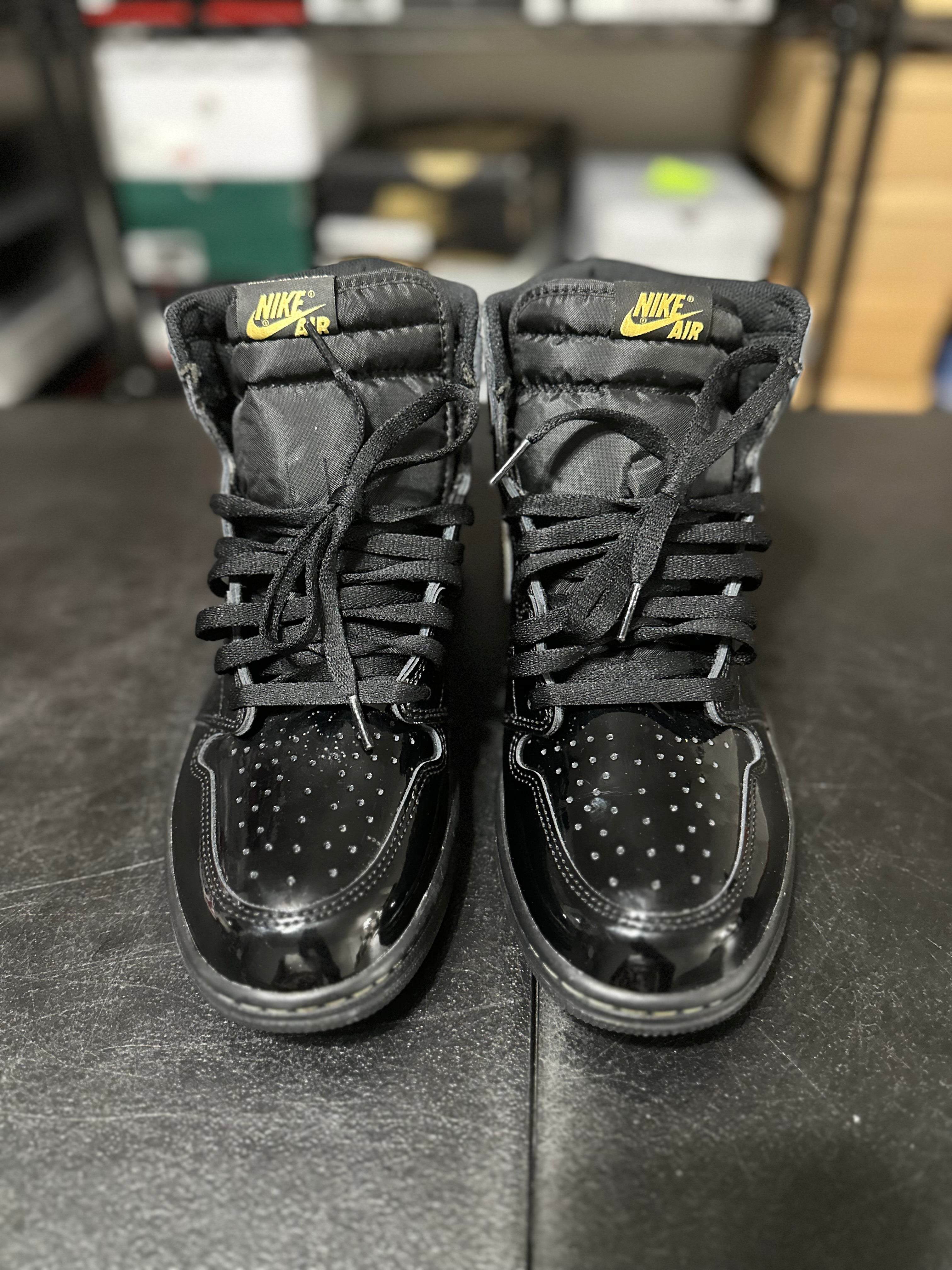 Size 11.5 - J1 black metallic Gold