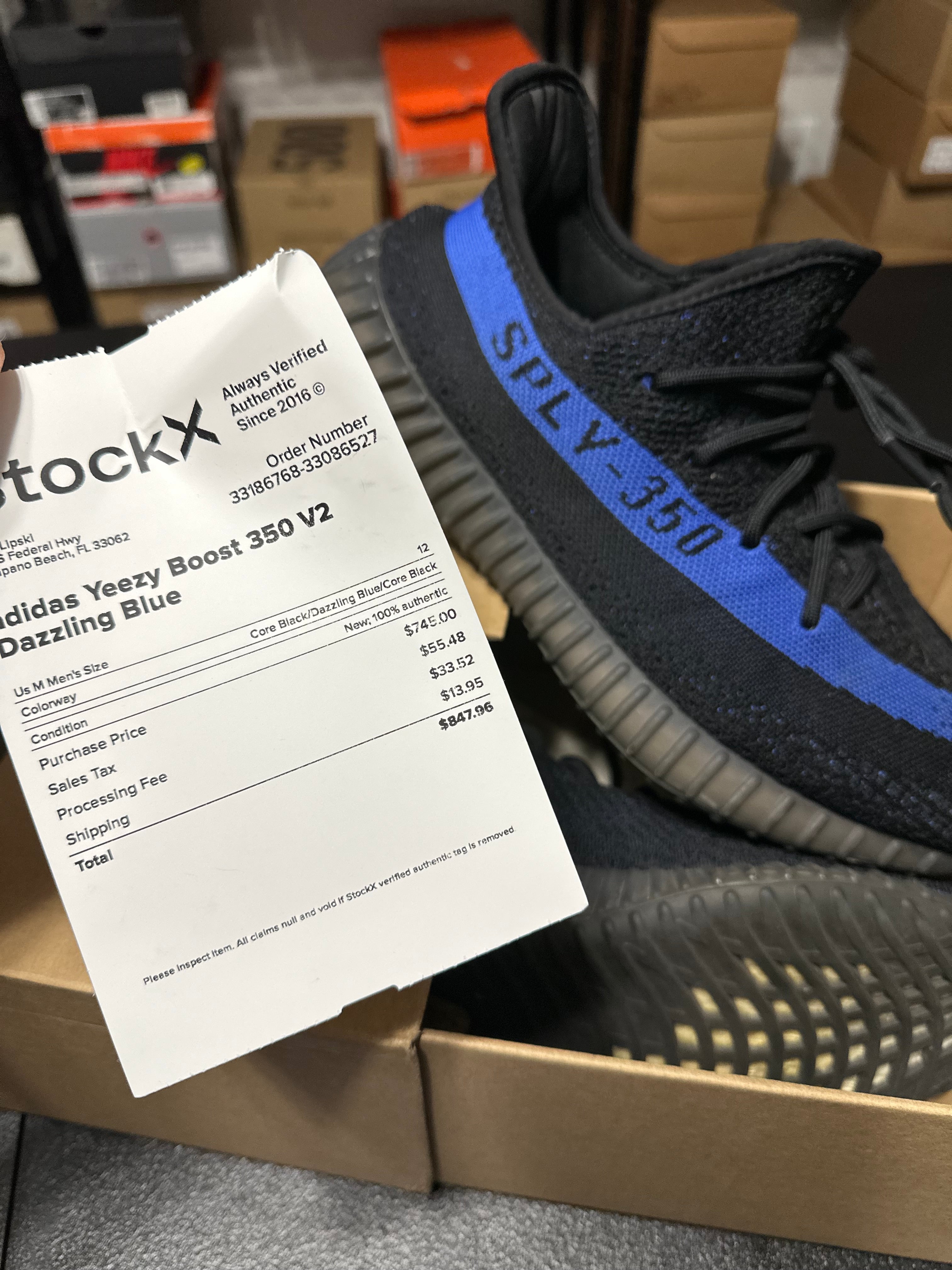 Size 12 - YZY 350 dazzling blue