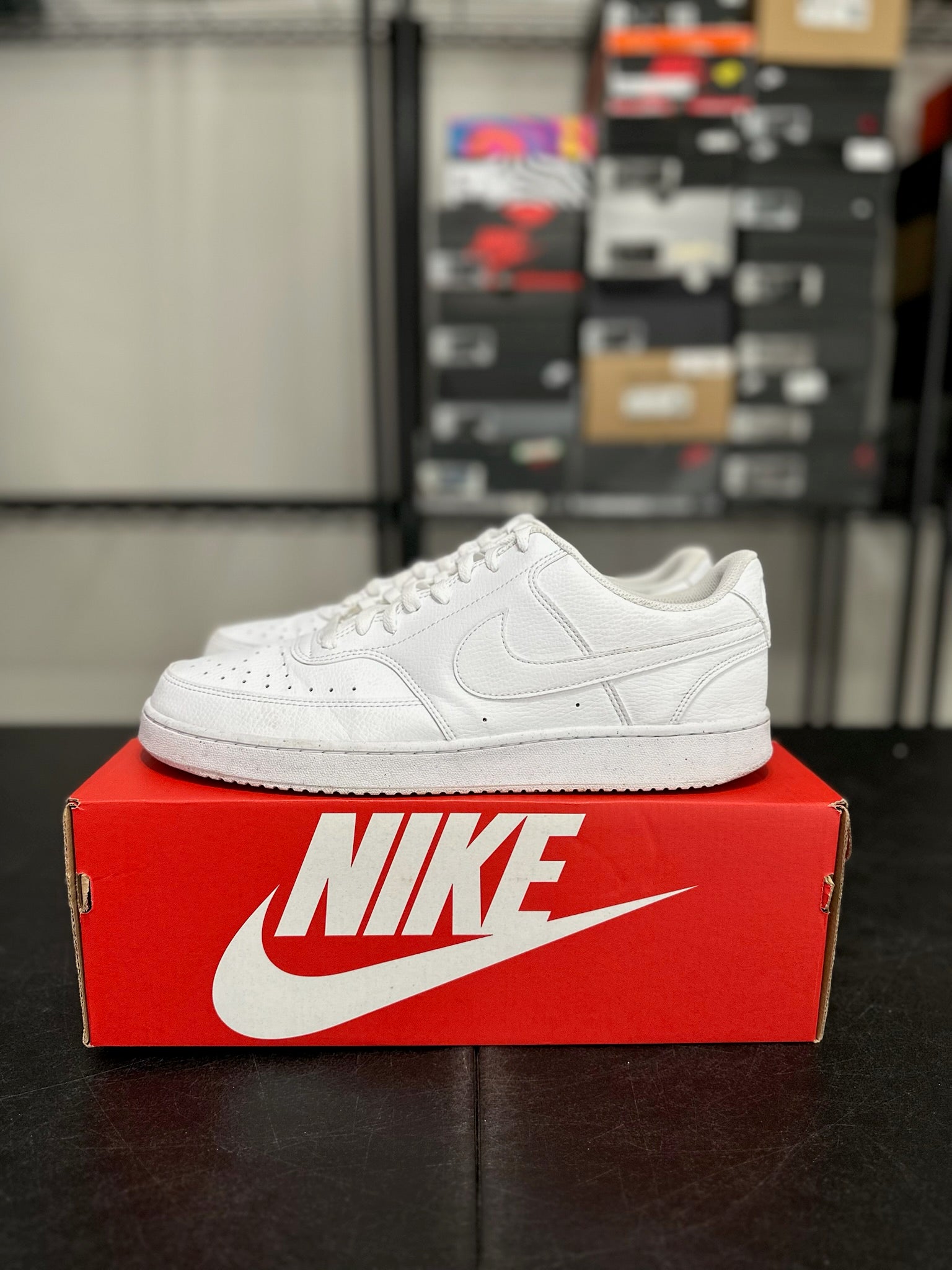 Size 13 - Nike Court Vision Low Next Nature Triple White