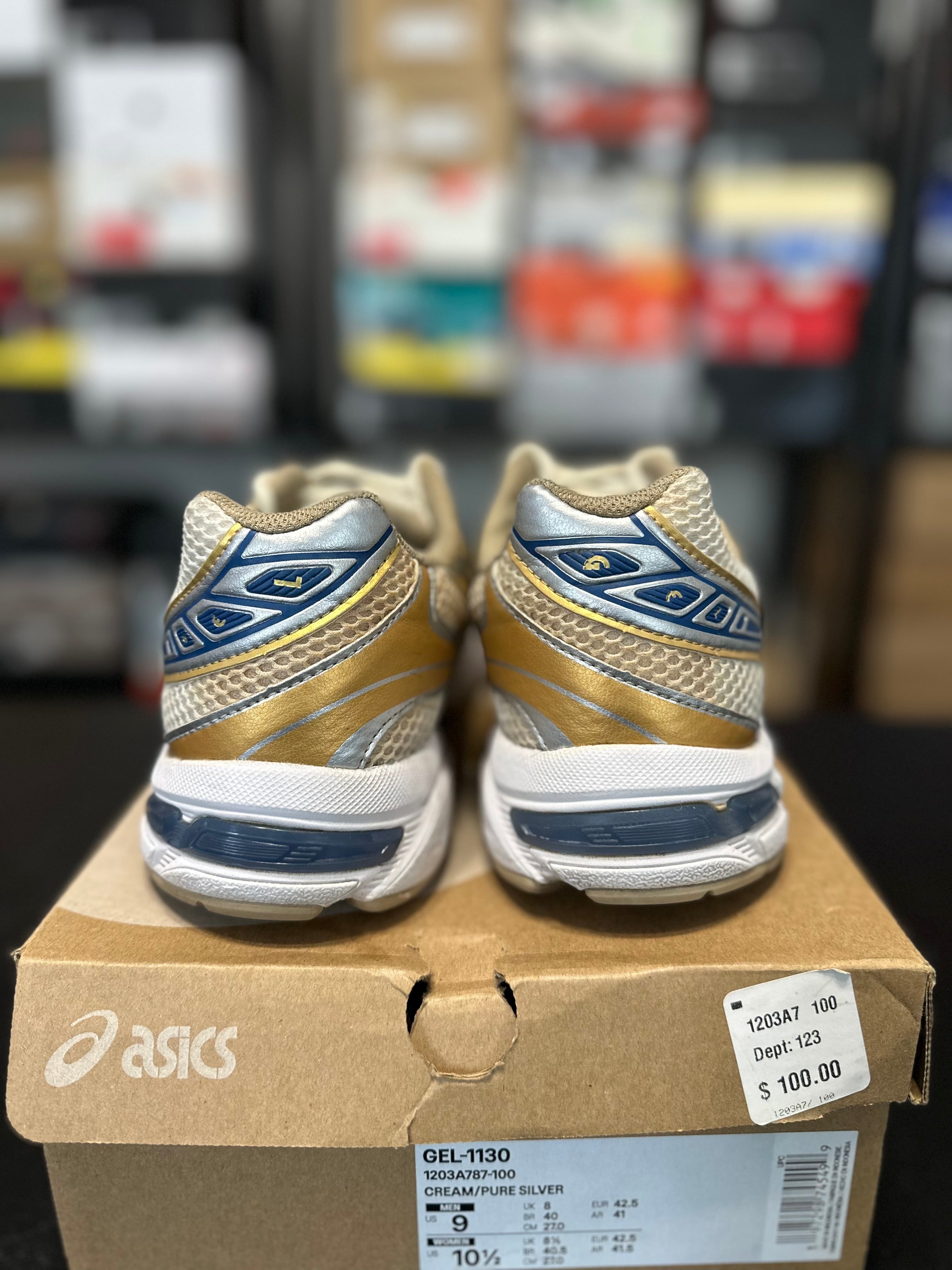Size 9 - asics gel 1130 cream pure silver