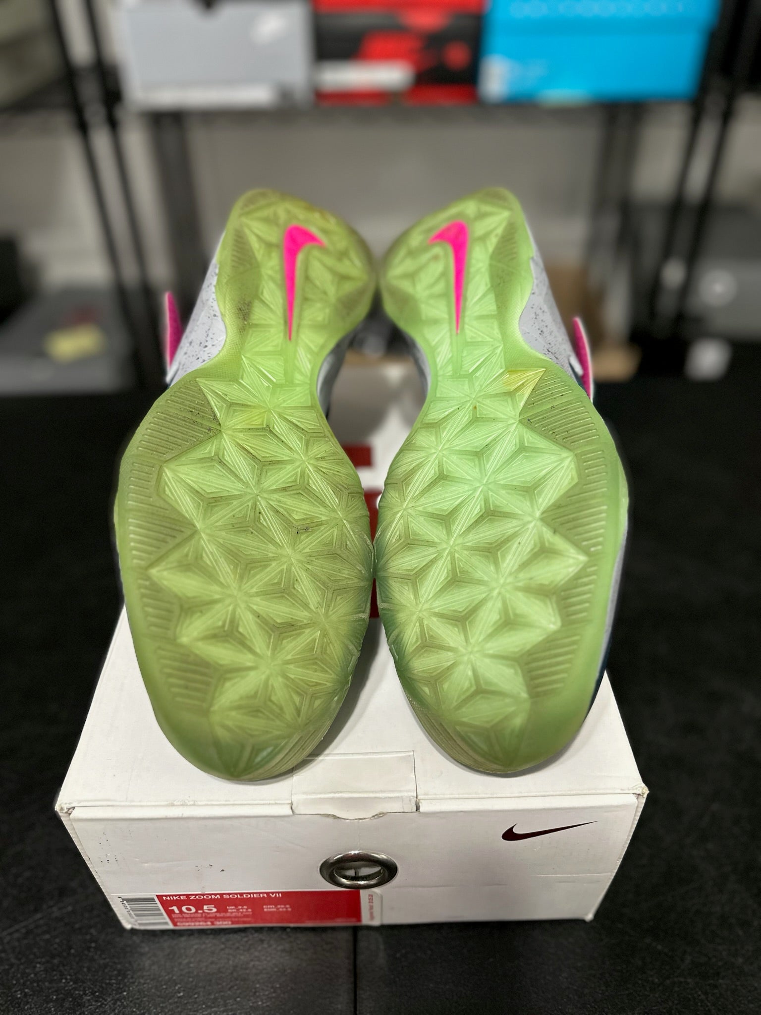 Size 10.5 - LeBron Zoom Soldier 7 Power Couple South Beach