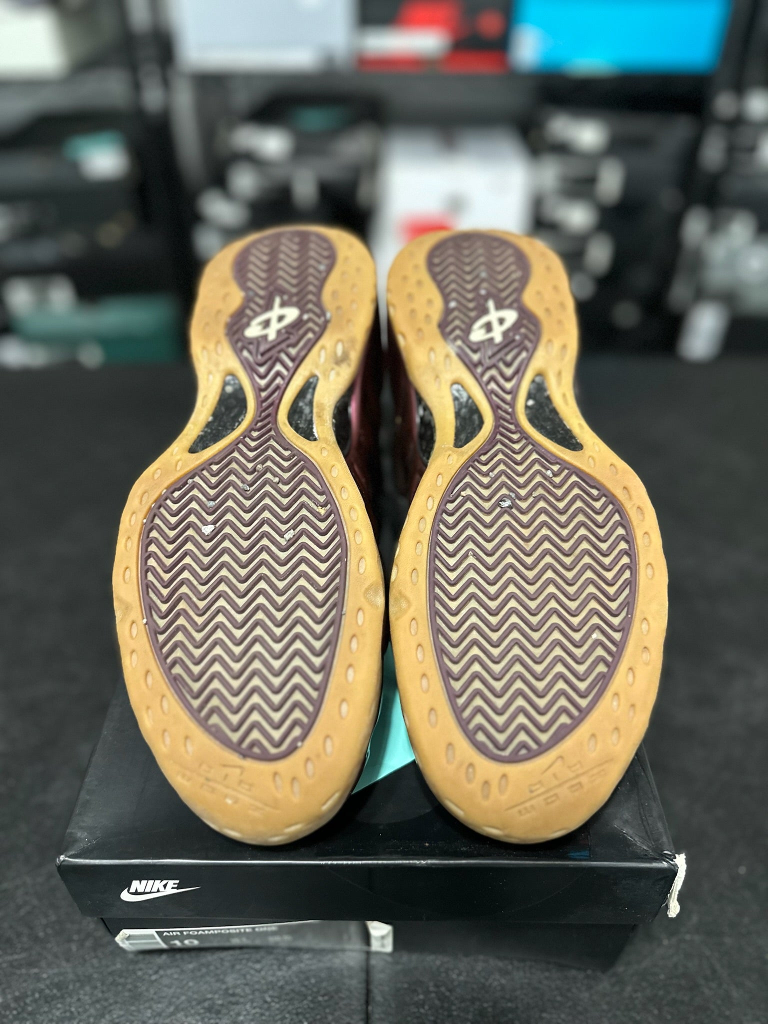 Size 10 - Foamposite 1 Maroon