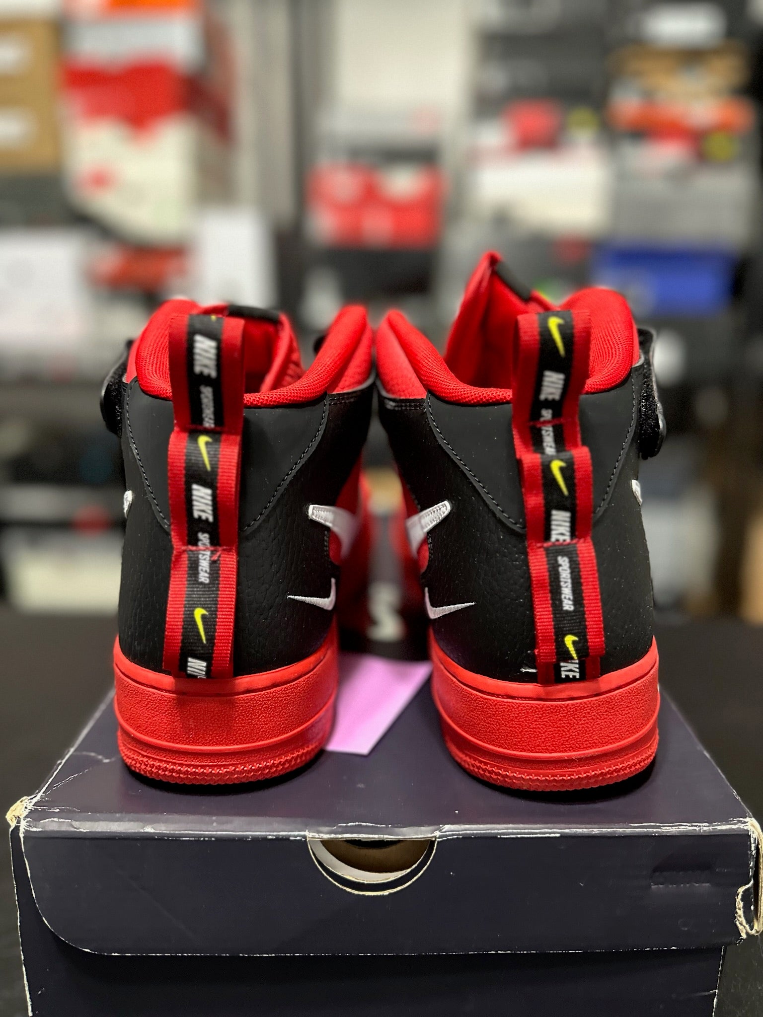 Size 14 - AF 1 Mid Utility University Red
