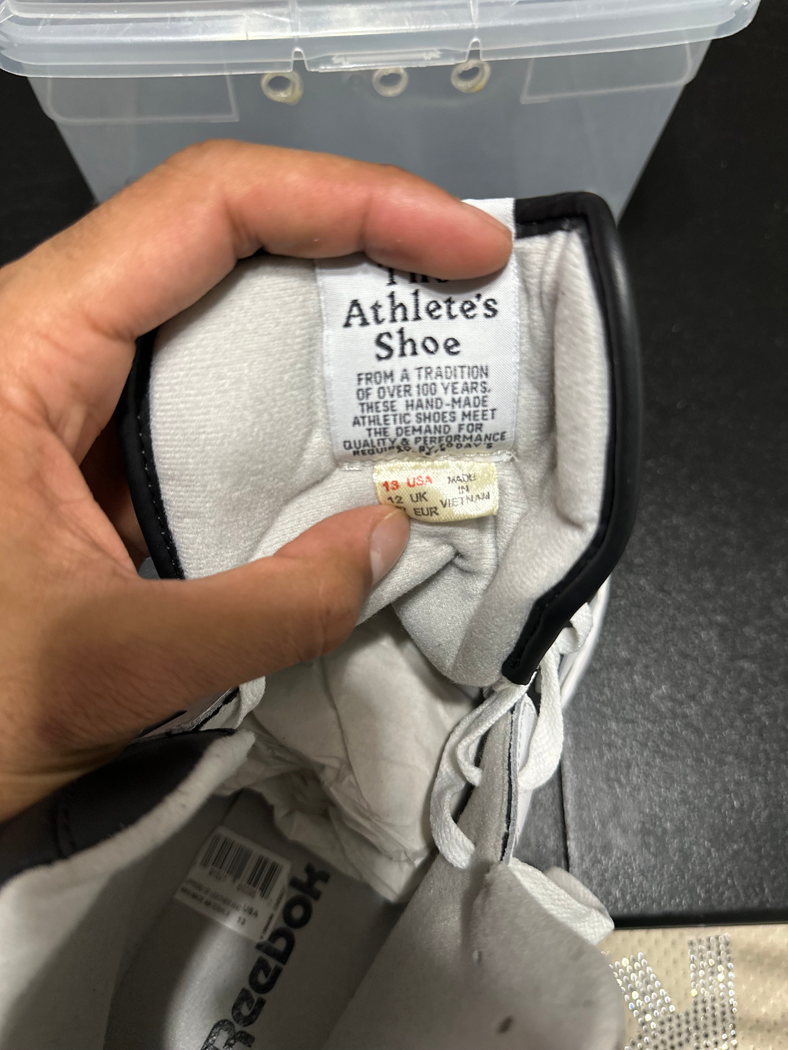 Size 13 - hightop reeboks black/white