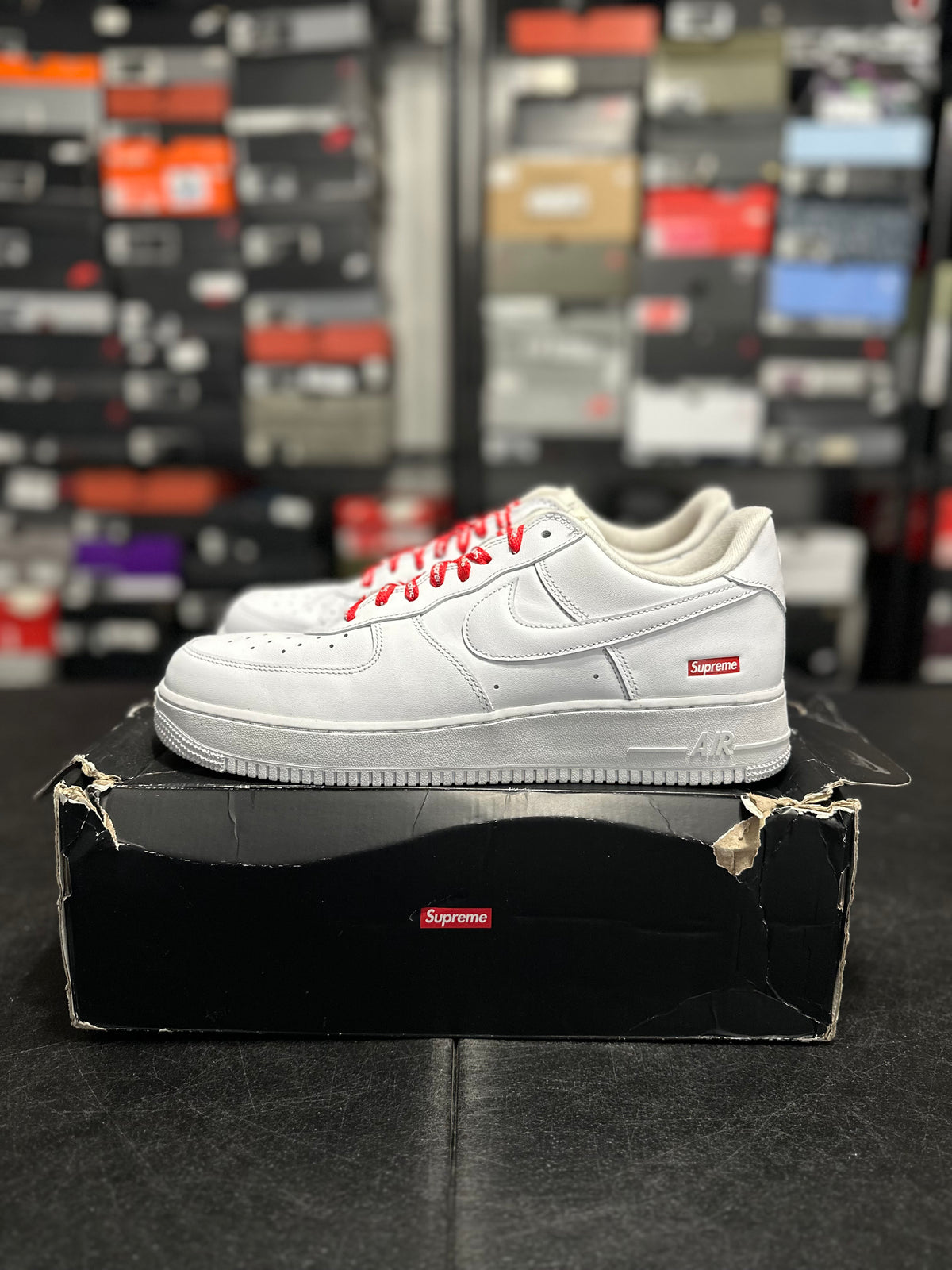 Size 12 - AF1 white Supreme