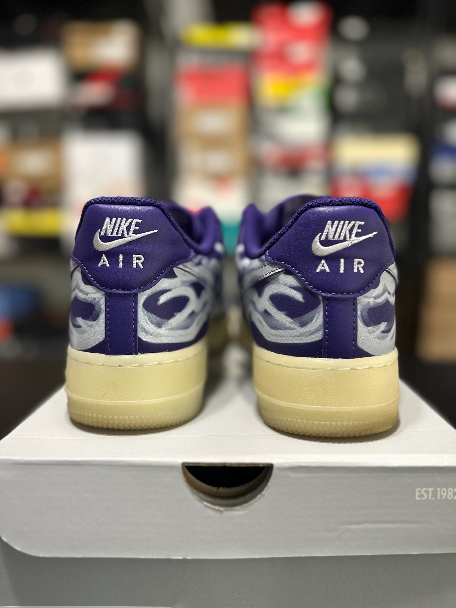 Size 9.5 - AF 1 Purple Skeleton