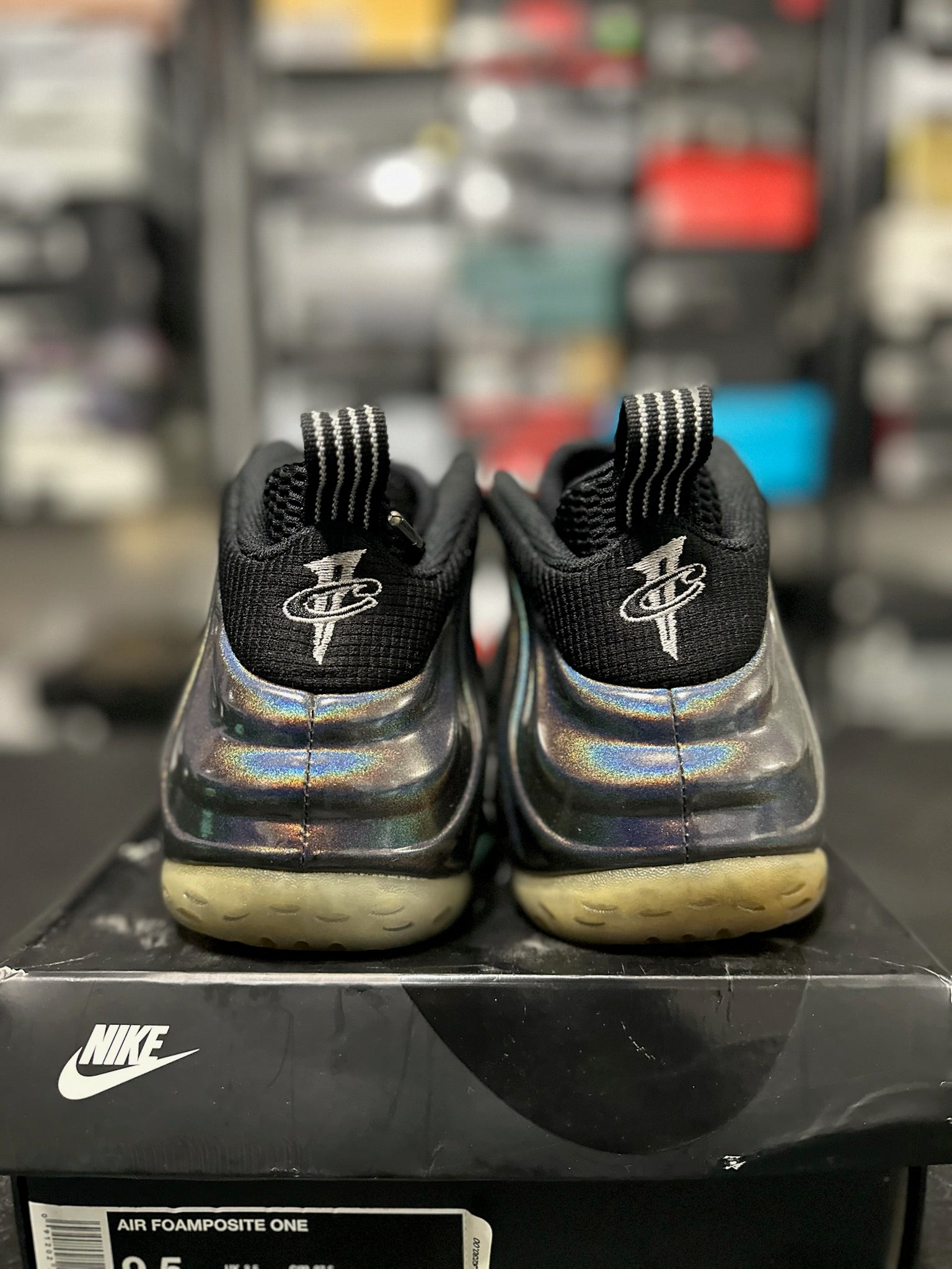 Size 9.5 - Foamposite 1 Hologram