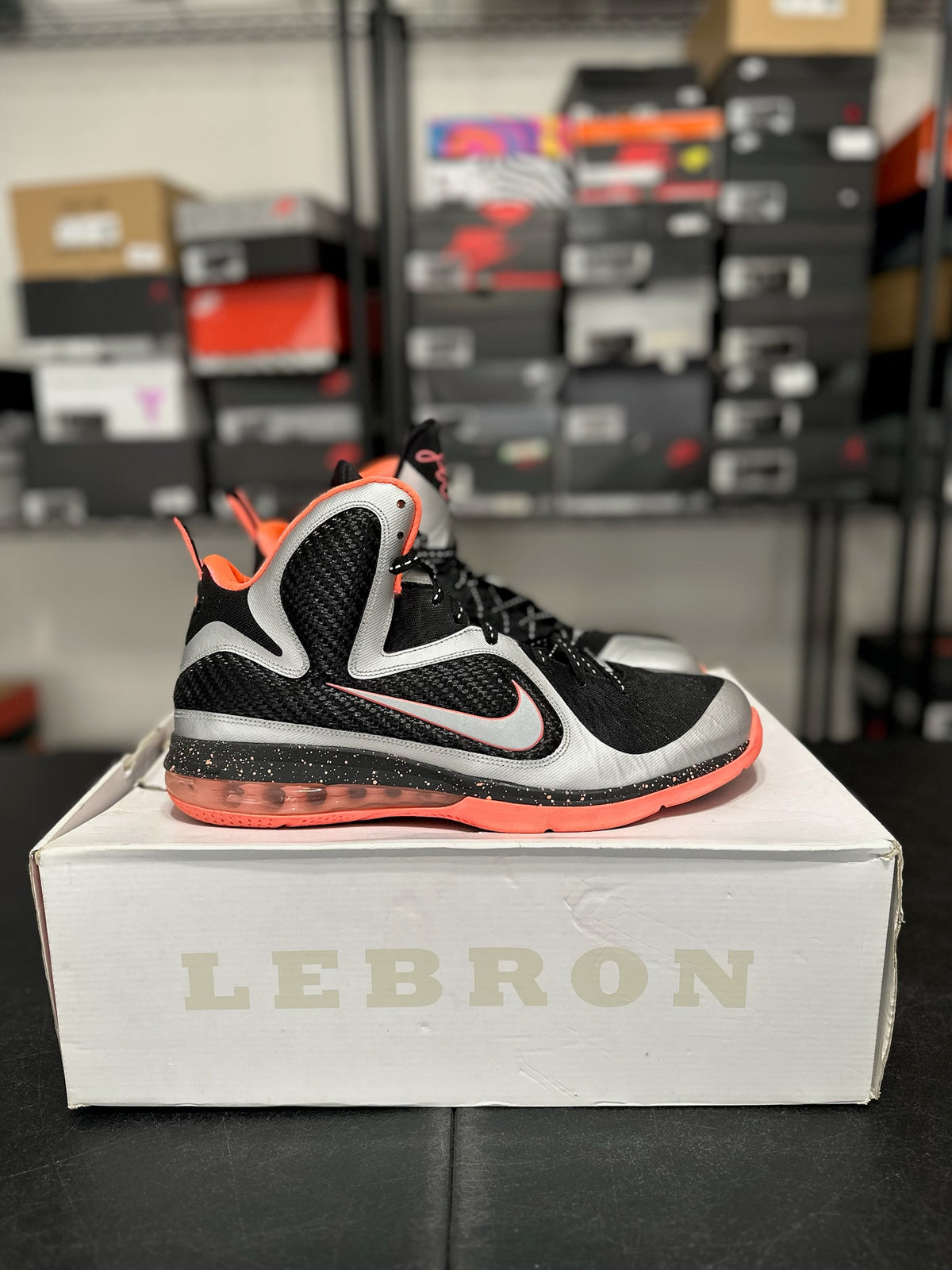 Size 13 - LeBron 9 mango