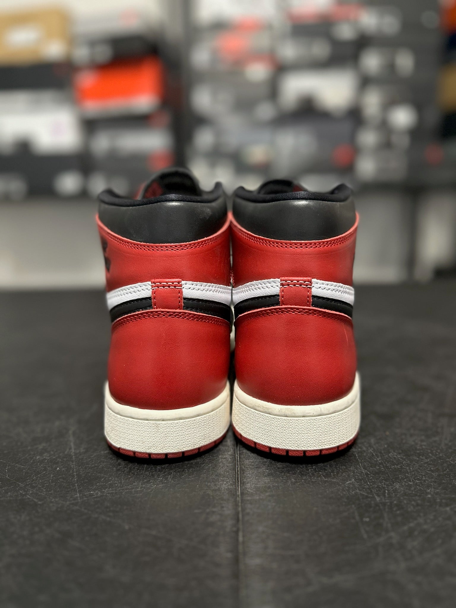 Size 9.5 - j1 high black toe reimagined