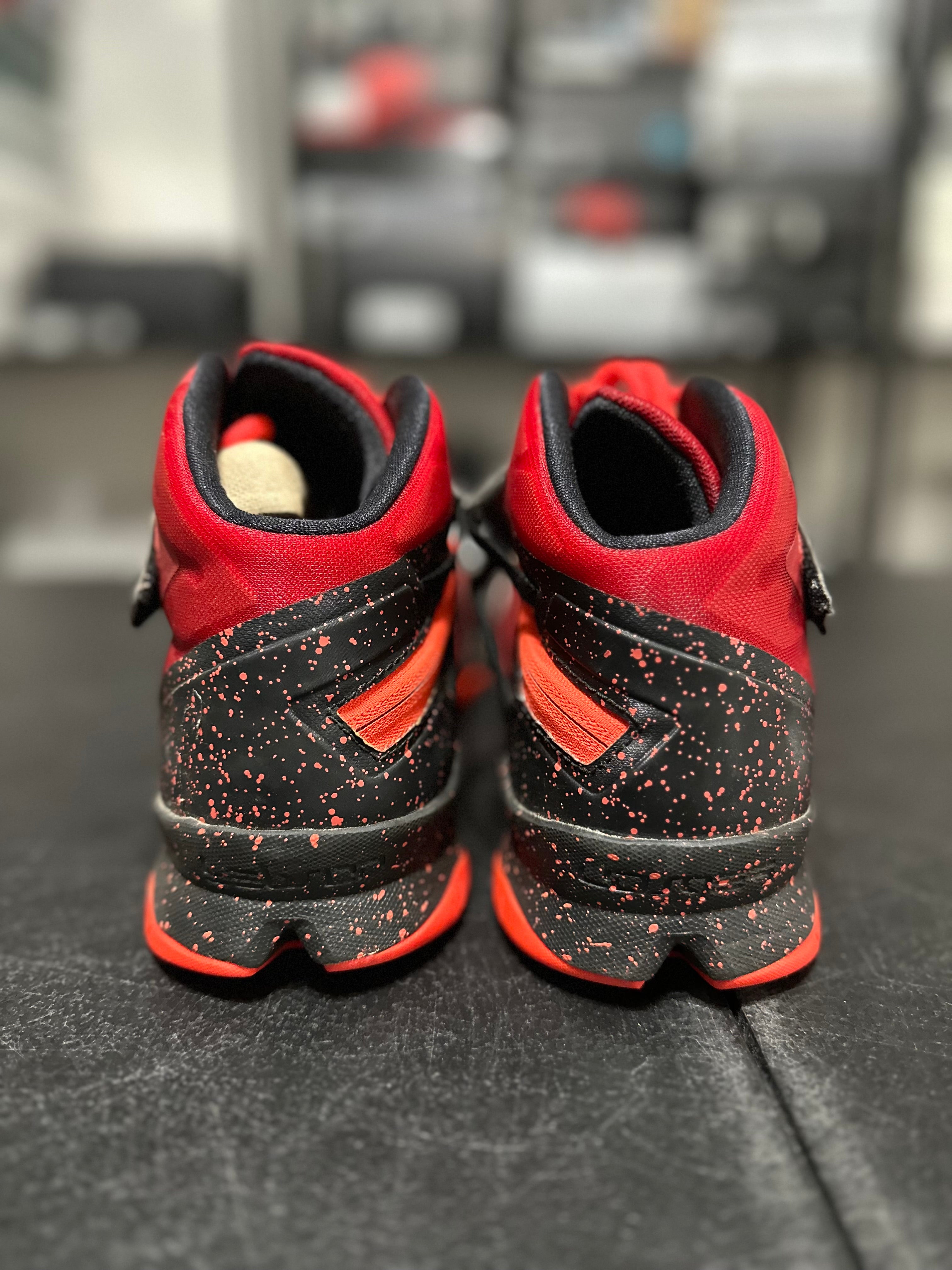 Size 10.5 - LeBron zoom soldier 8 premium university red