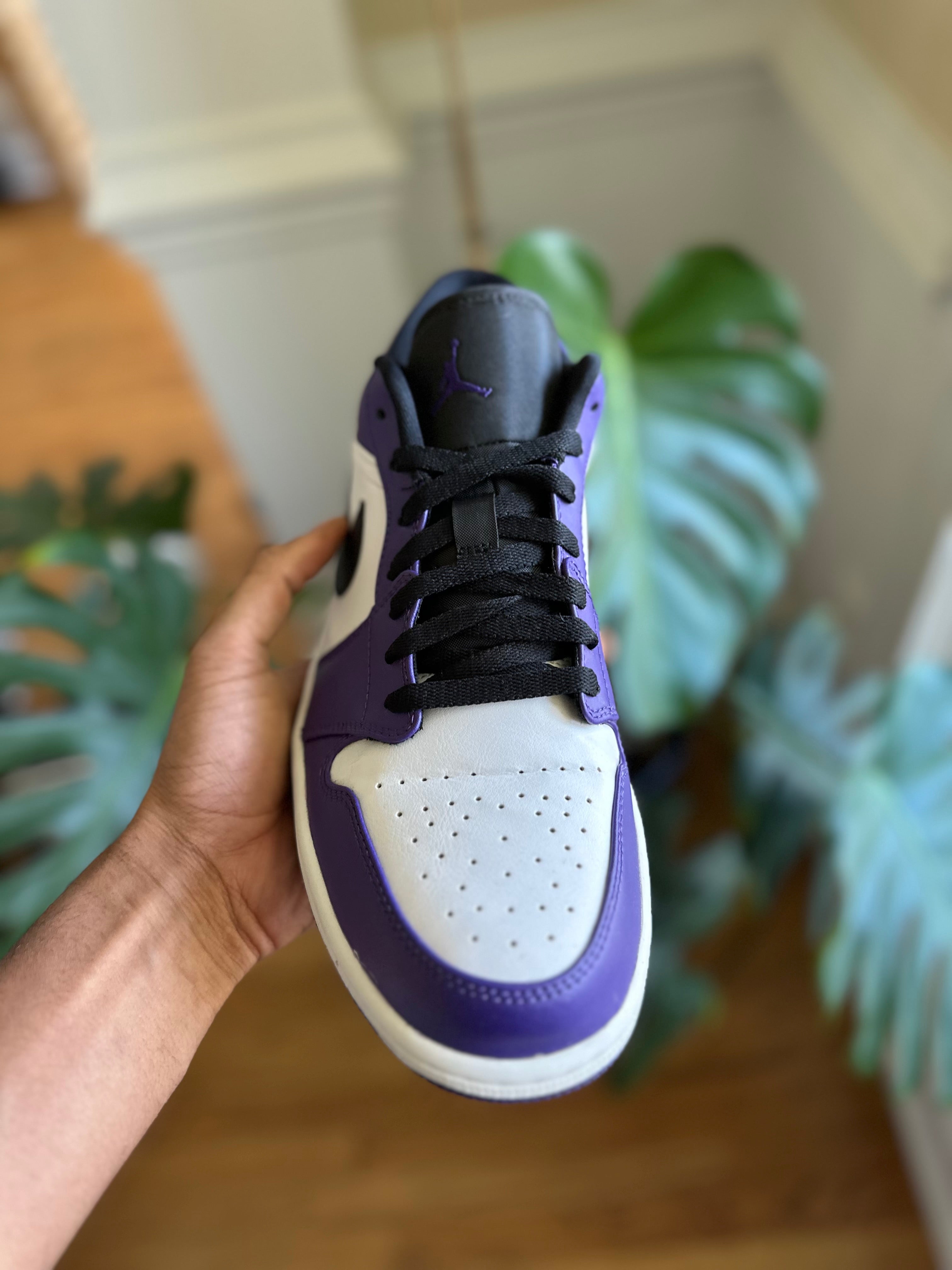 Size 12 - J1 low court purple