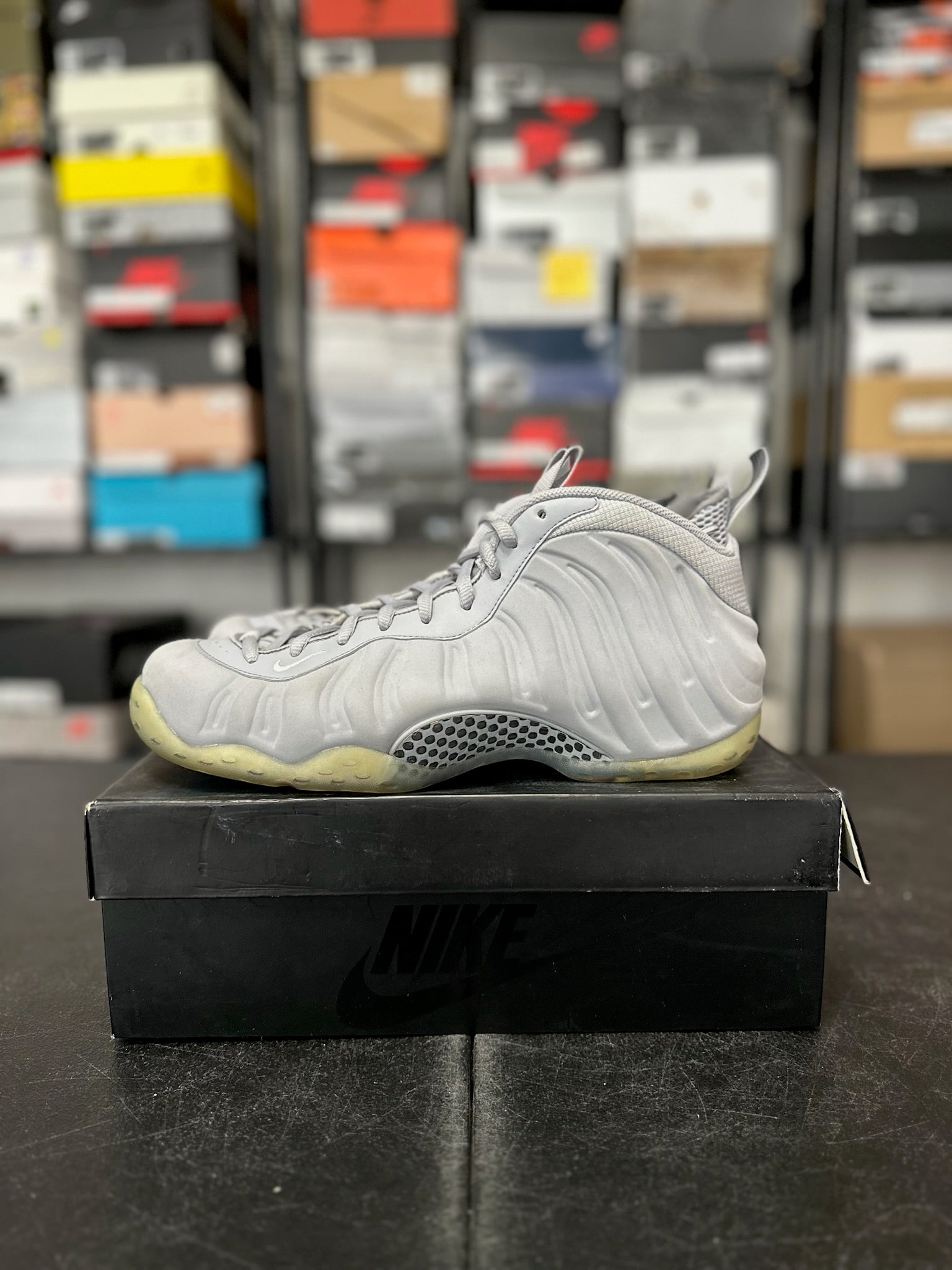 Size 12 - Foamposite 1 Wolf Grey Suede