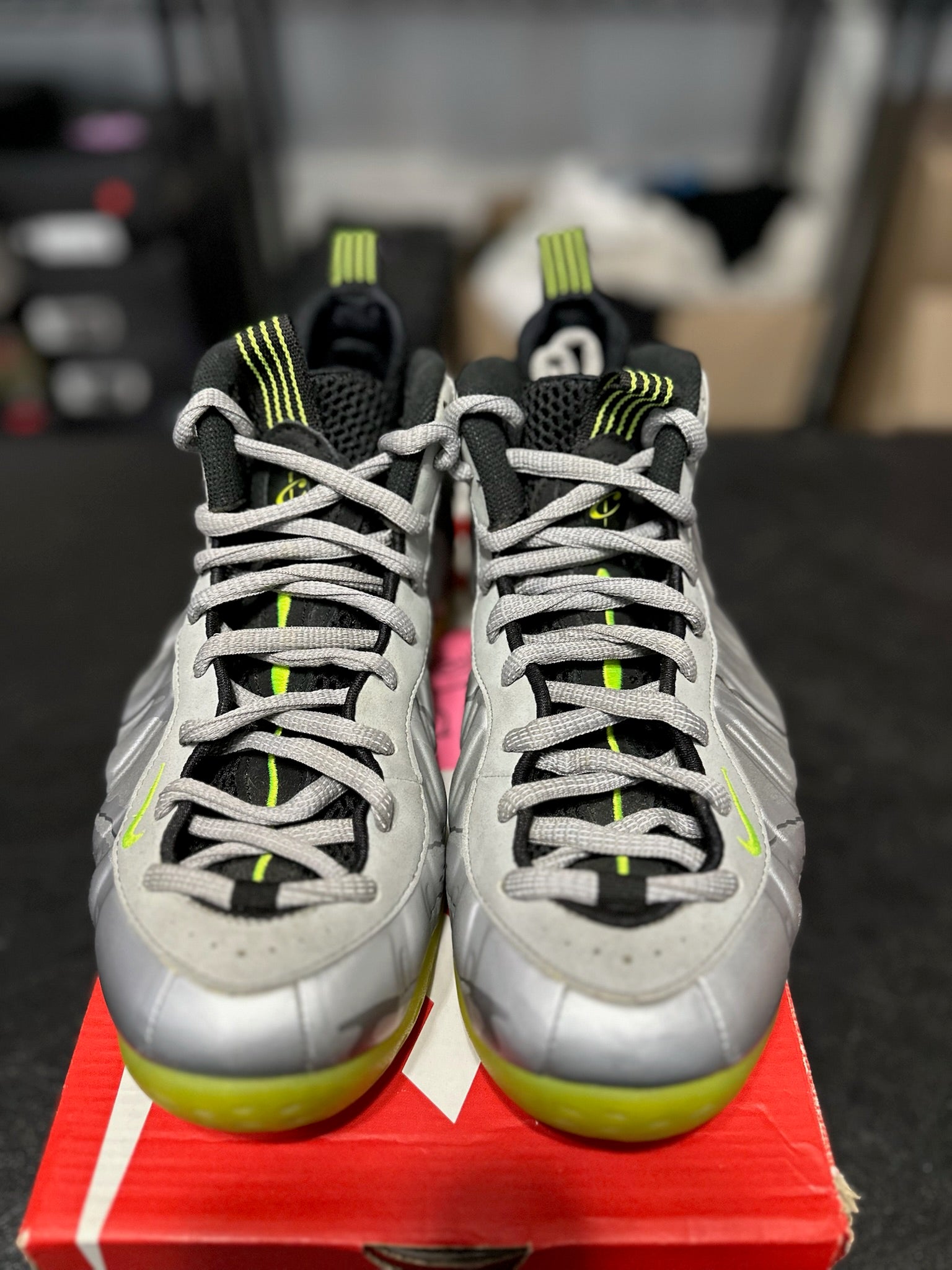 Size 8 - Foamposite 1 Silver Volt Camo