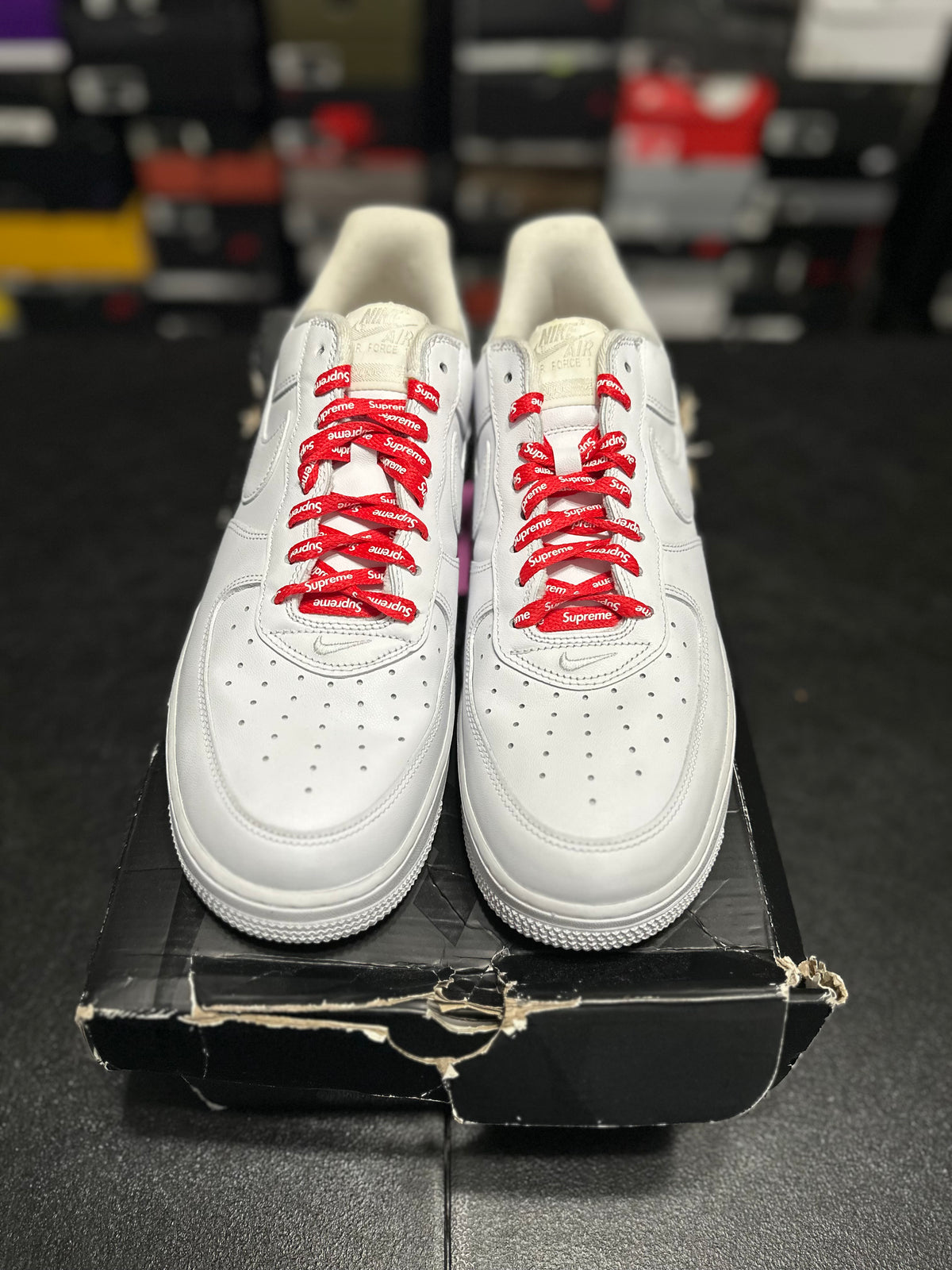 Size 12 - AF1 white Supreme