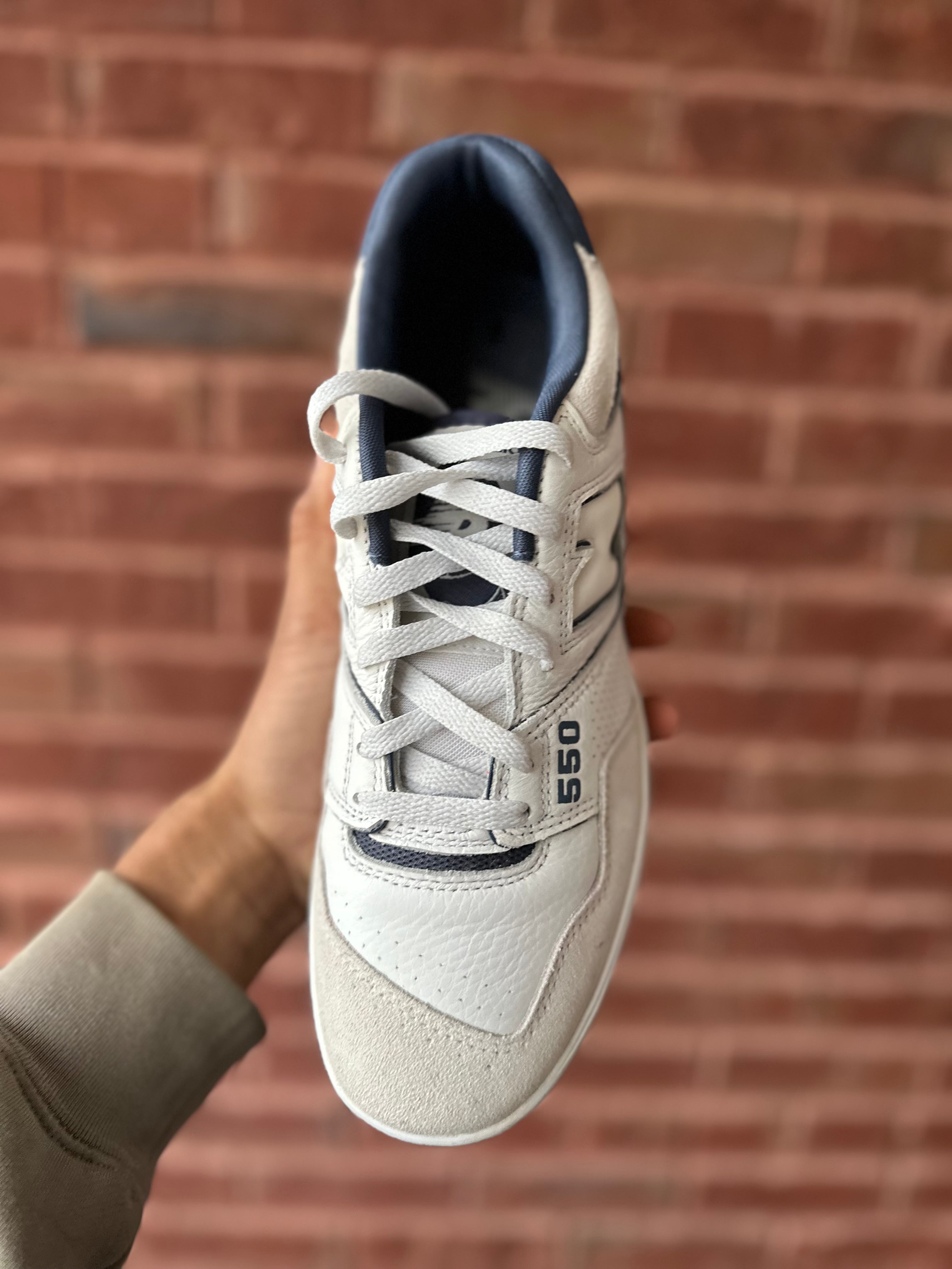 Size 10 - NB 550 white dusty blue