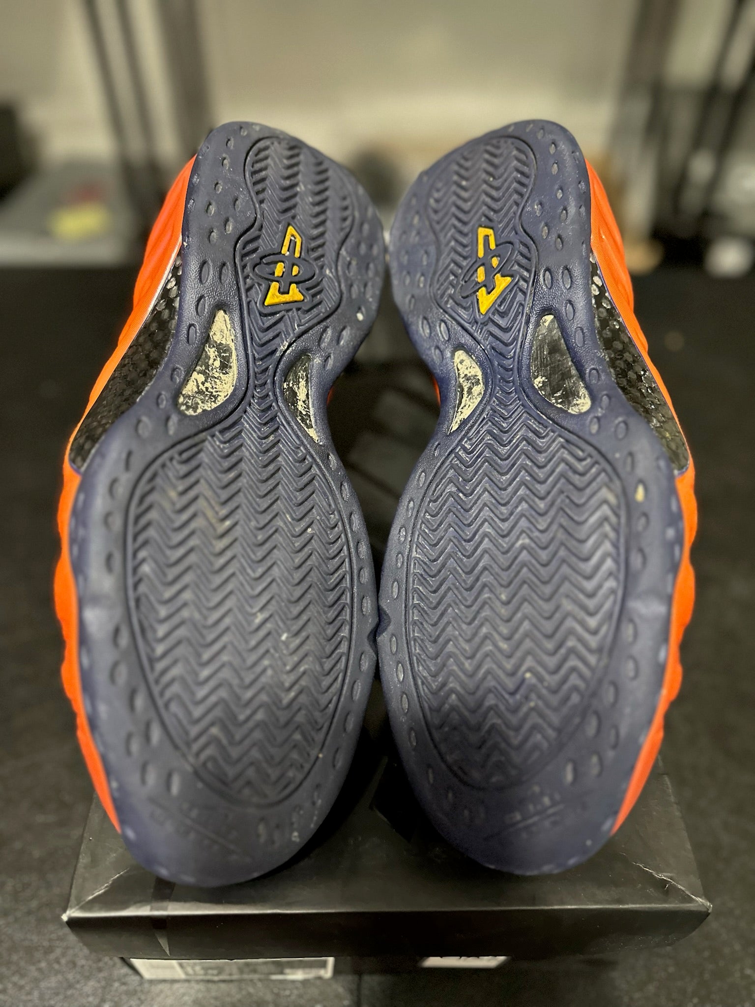 Size 12 - Foamposite 1 Blue Void Rugged Orange