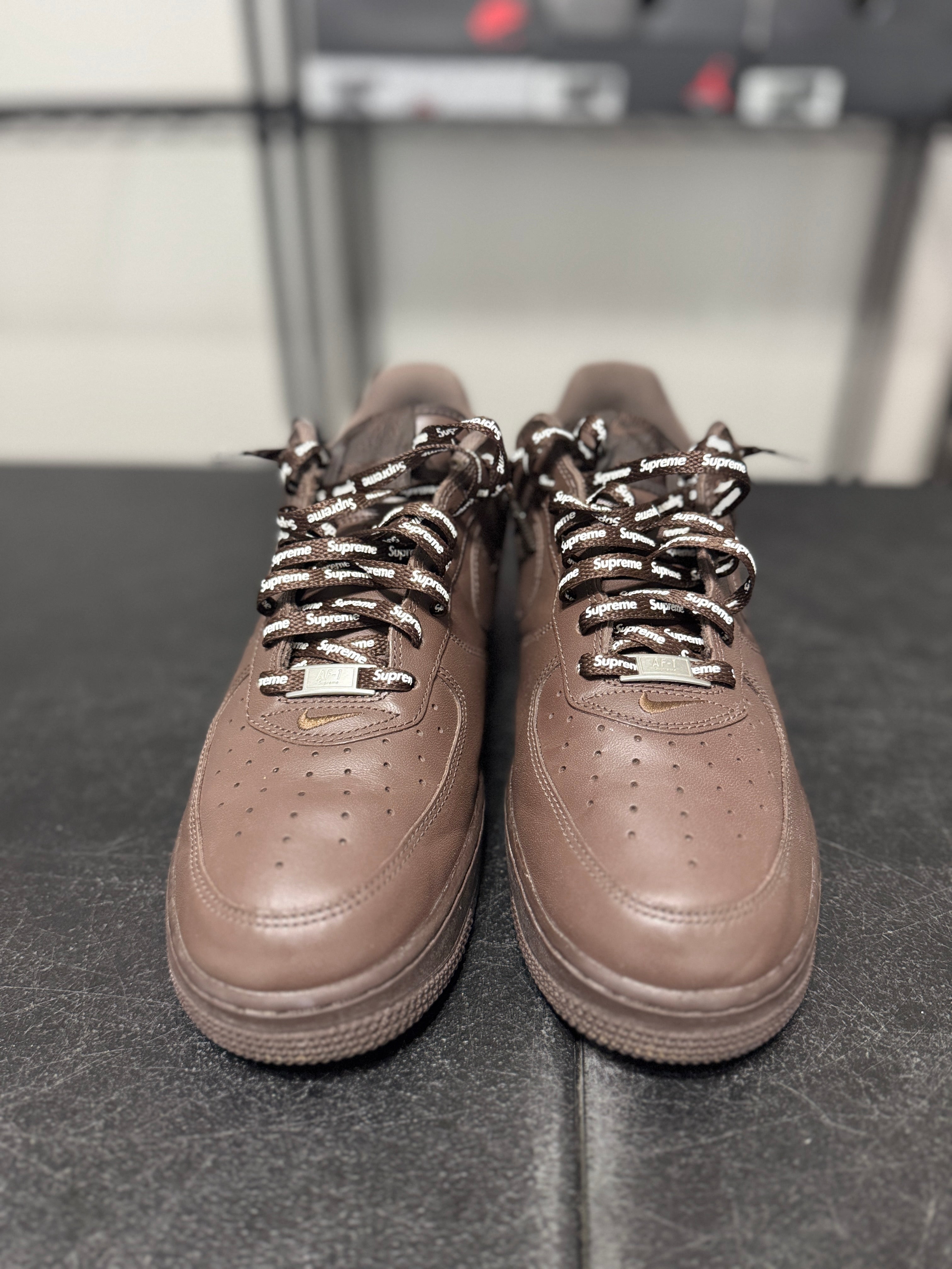 Size 10.5 - AF1 supreme Brown