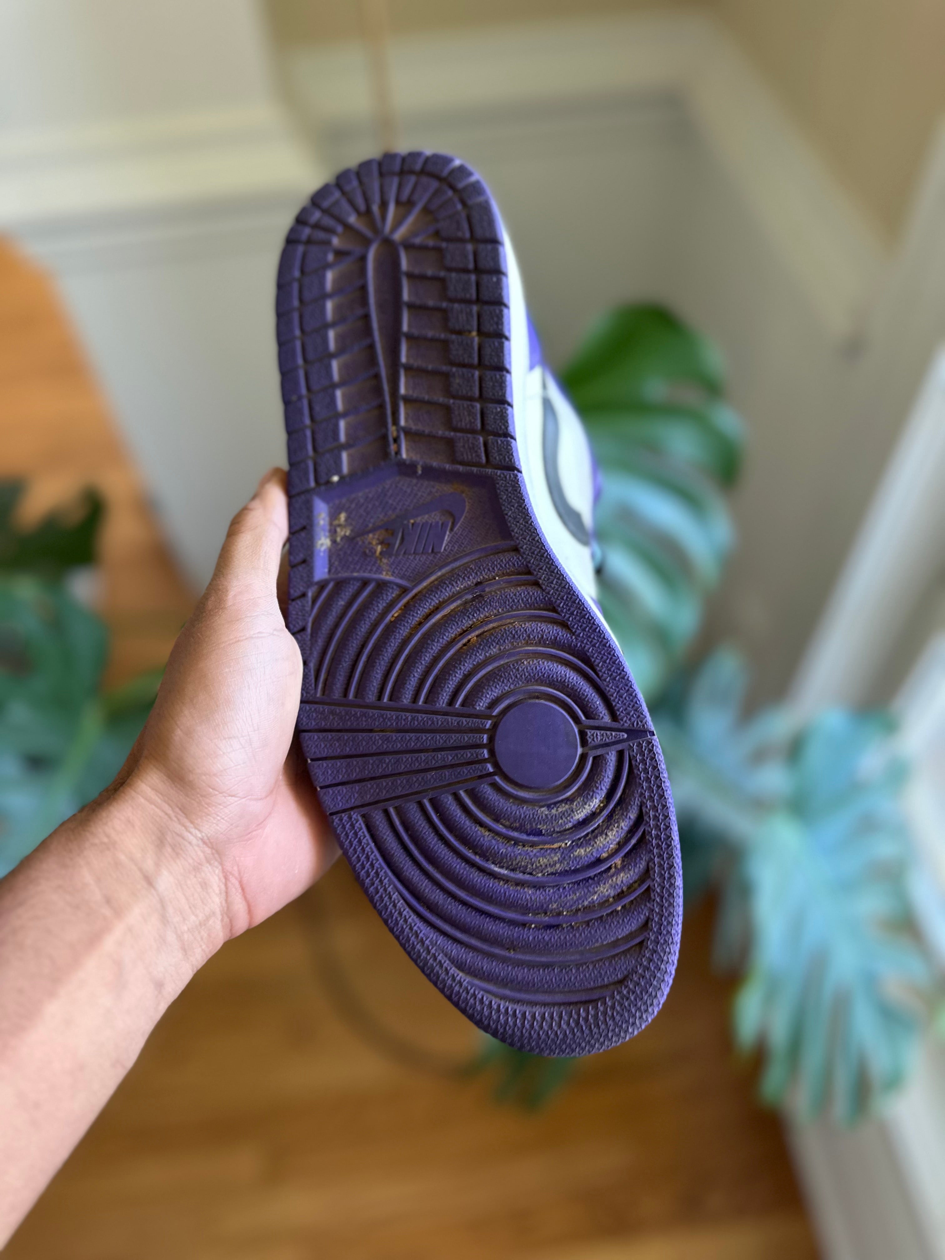 Size 12 - J1 low court purple