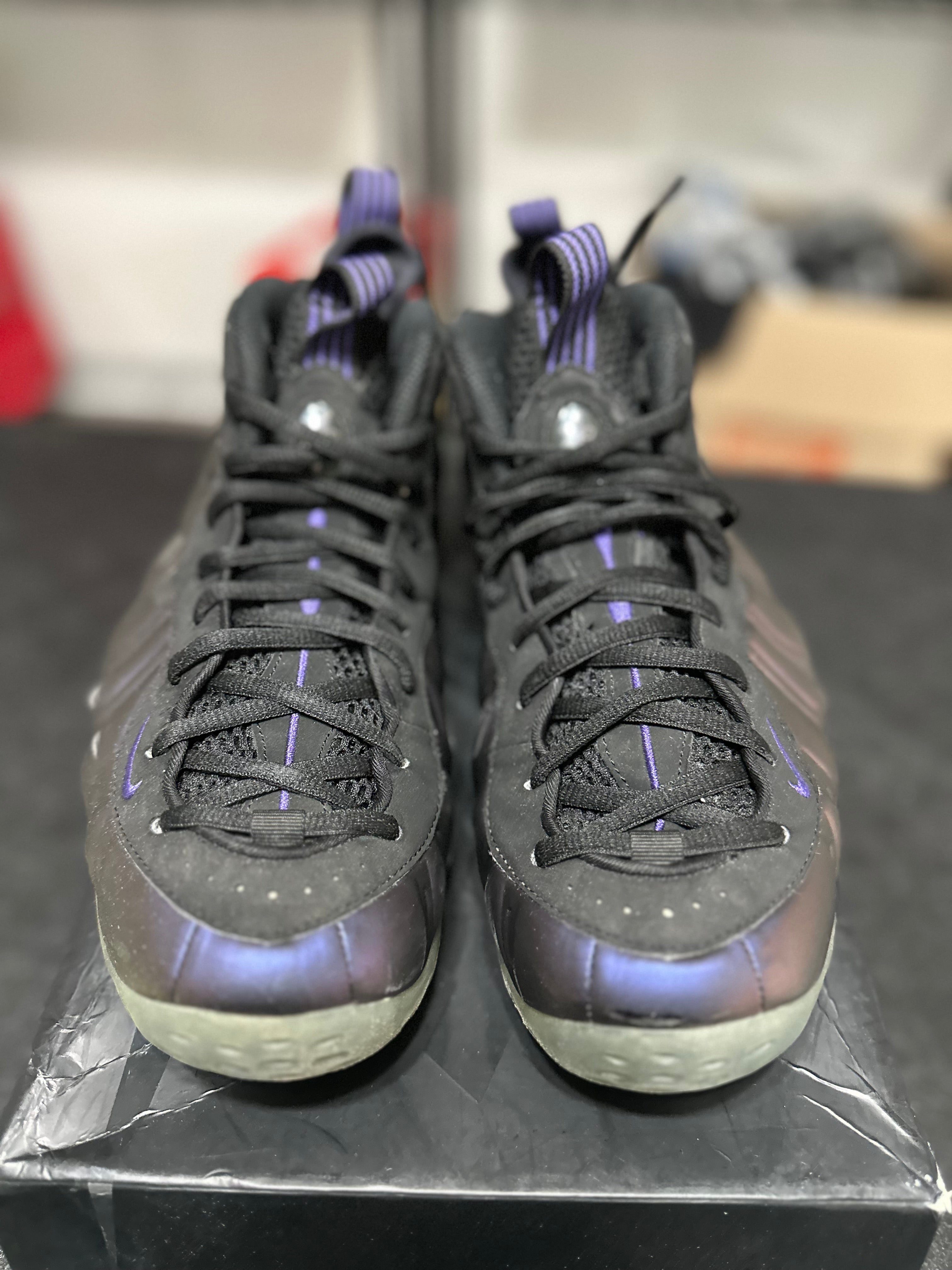 Size 10.5 - Foamposite one eggplant