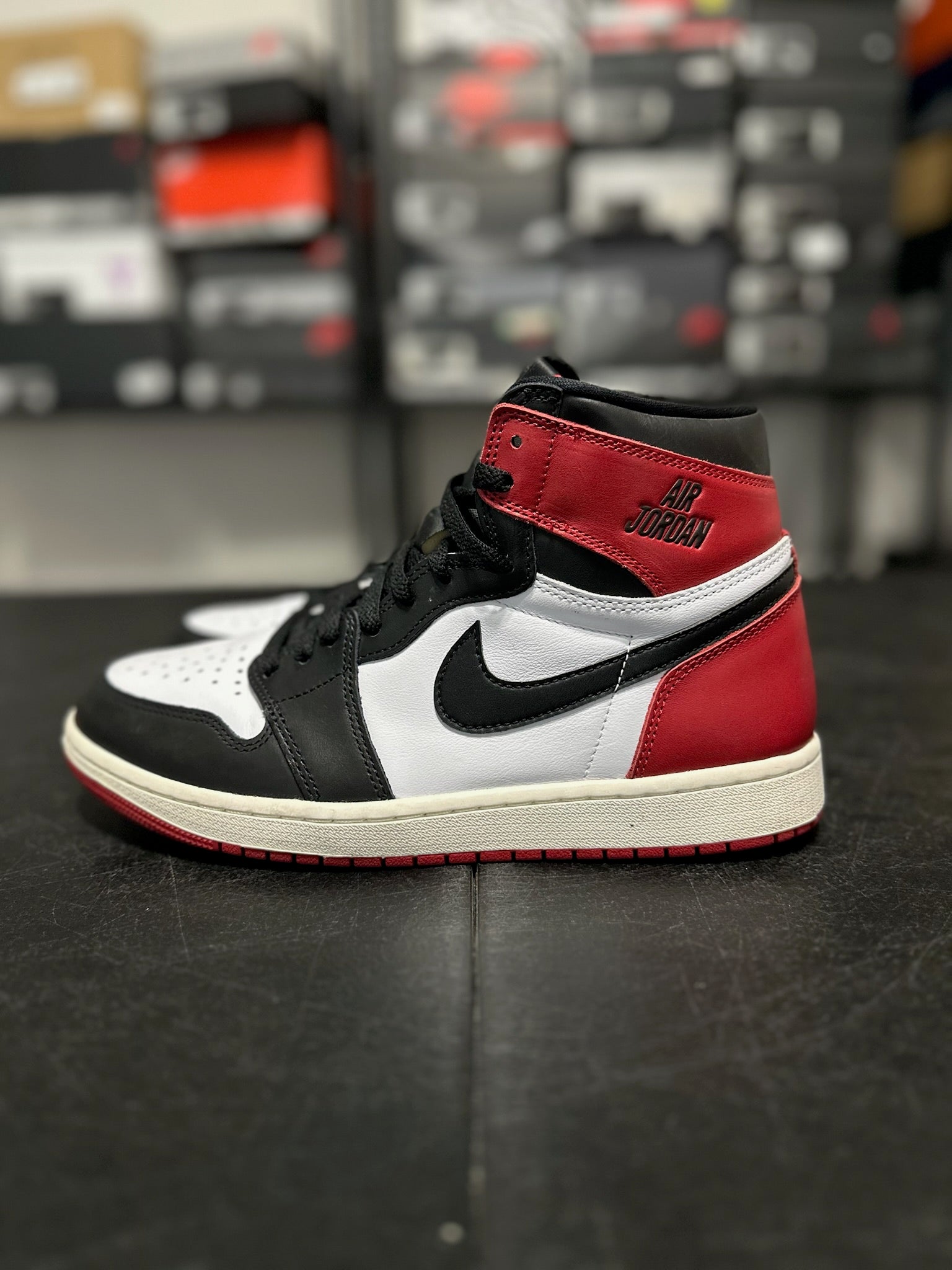 Size 9.5 - j1 high black toe reimagined