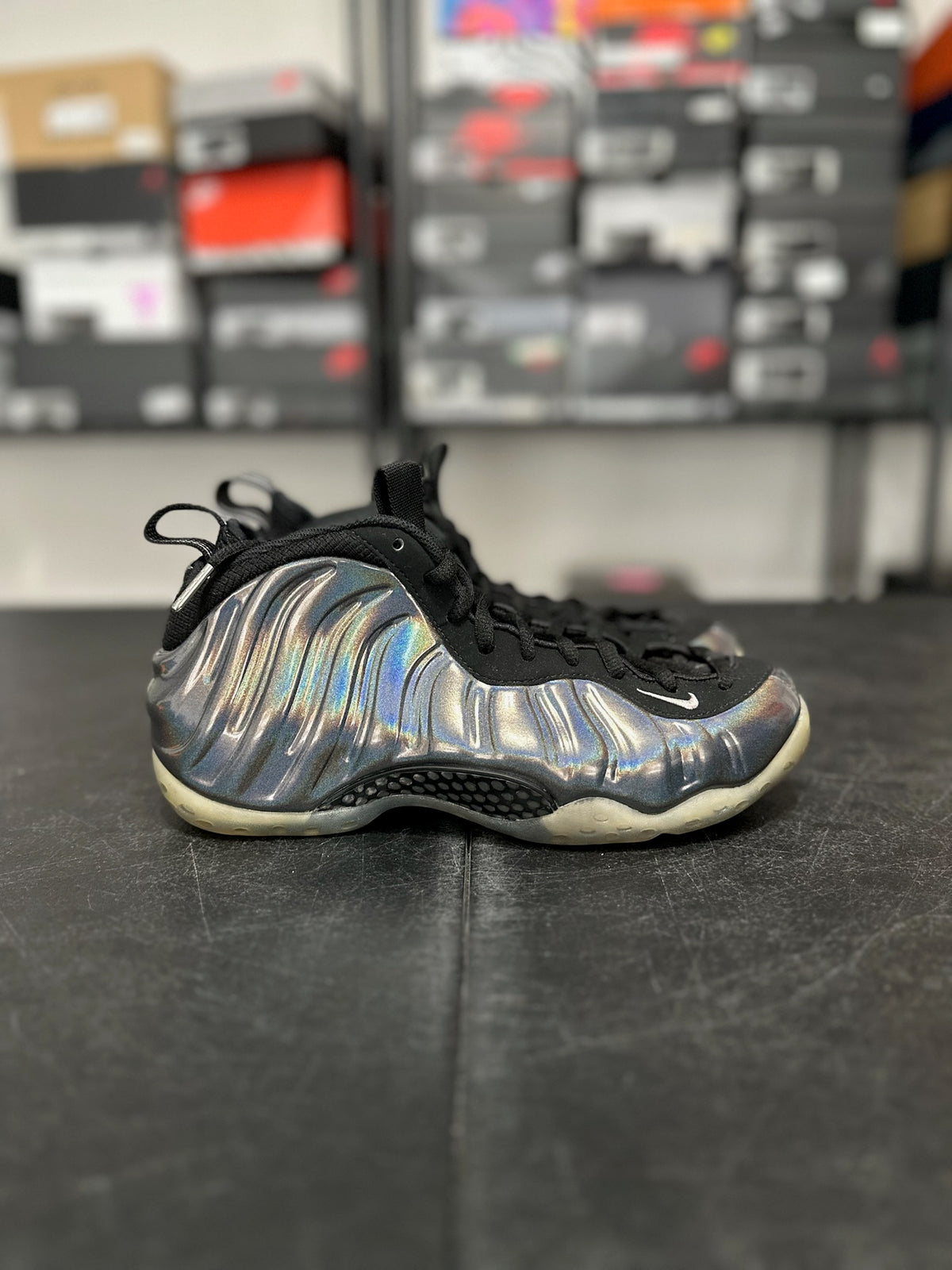 Size 7.5 - Foamposite 1 hologram
