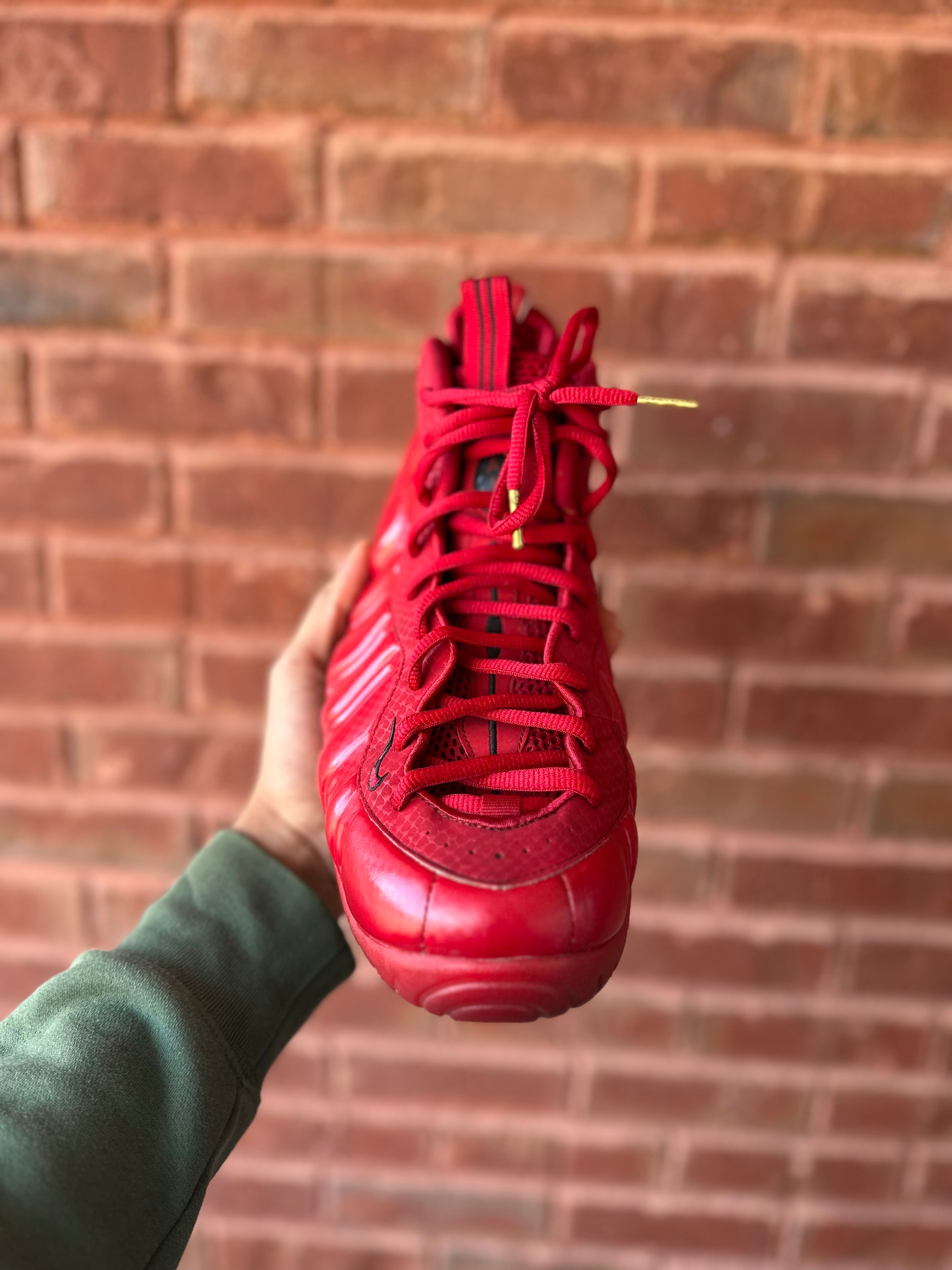 Size 14 - air foamposite pro gym red