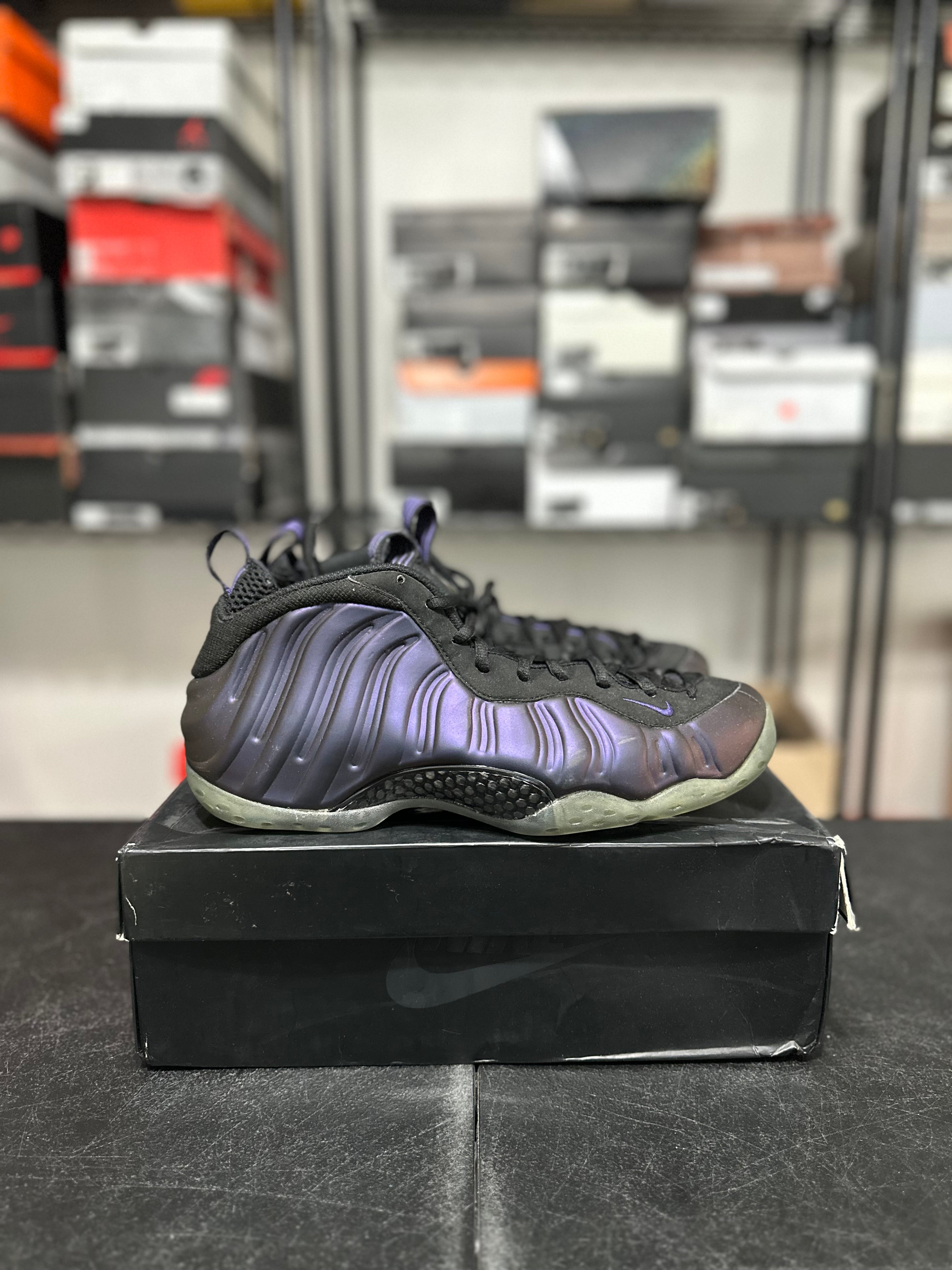 Size 10.5 - Foamposite one eggplant