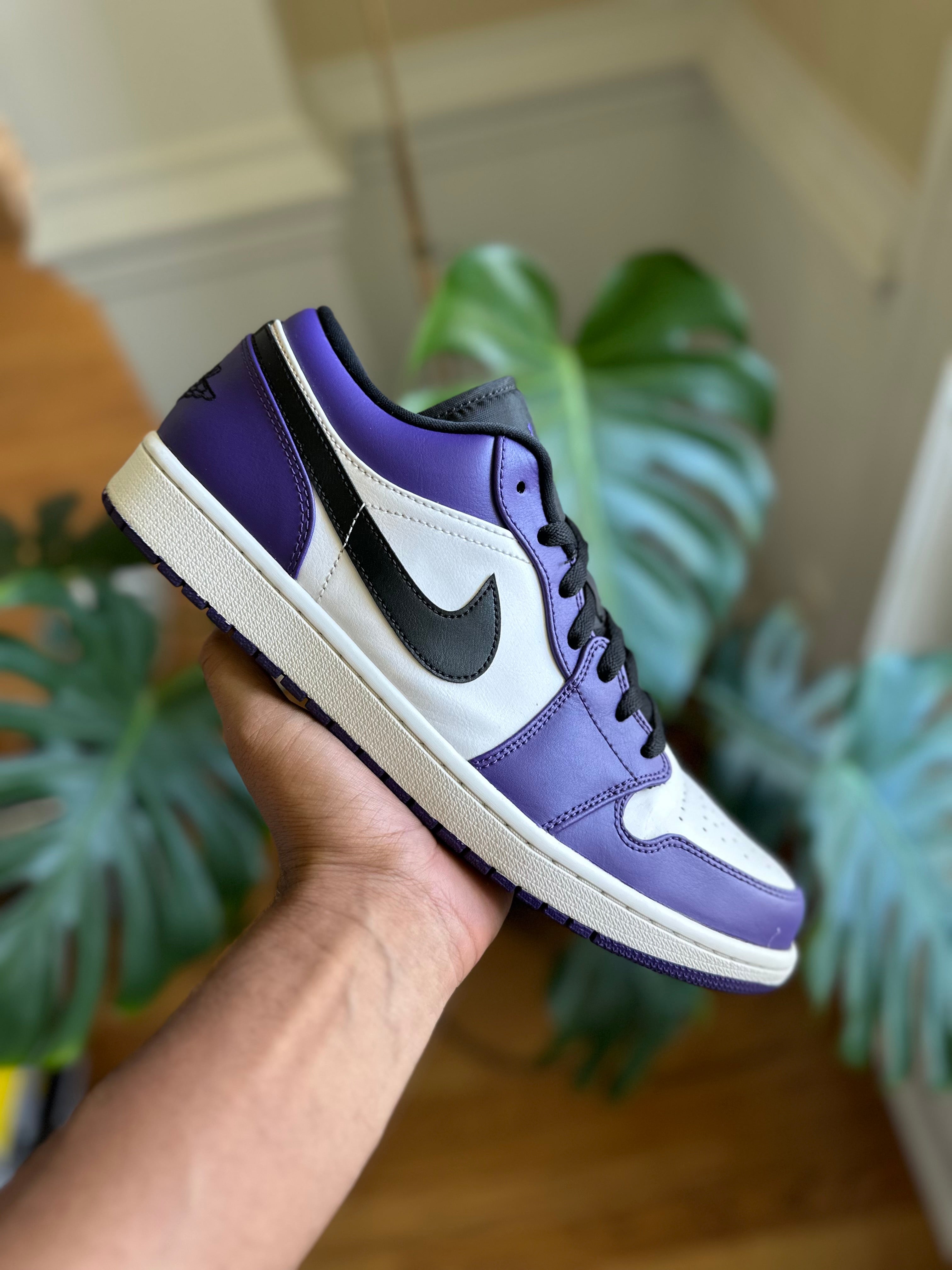Size 12 - J1 low court purple