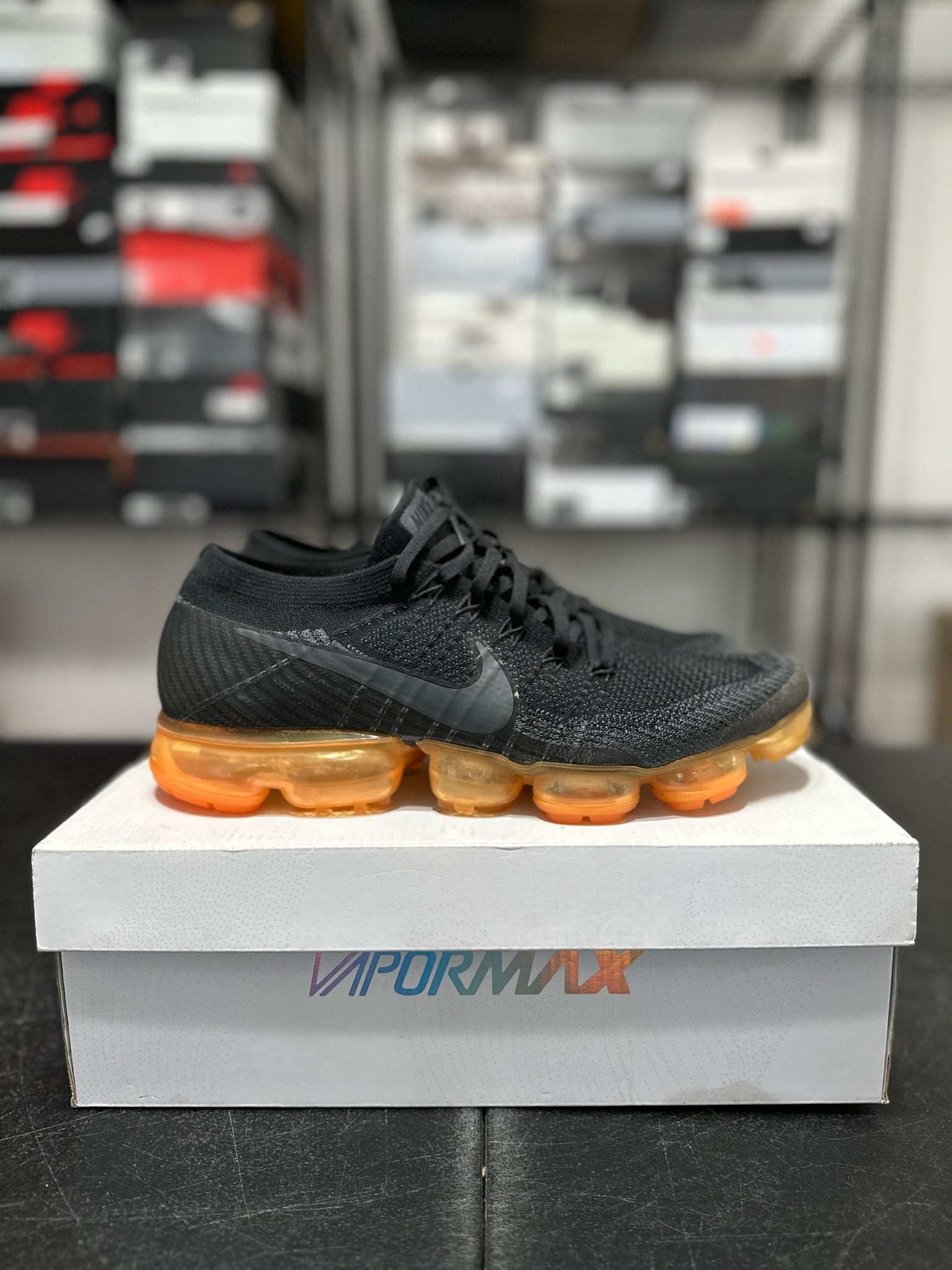 Size 11.5 - VaporMax 2 Black Orange